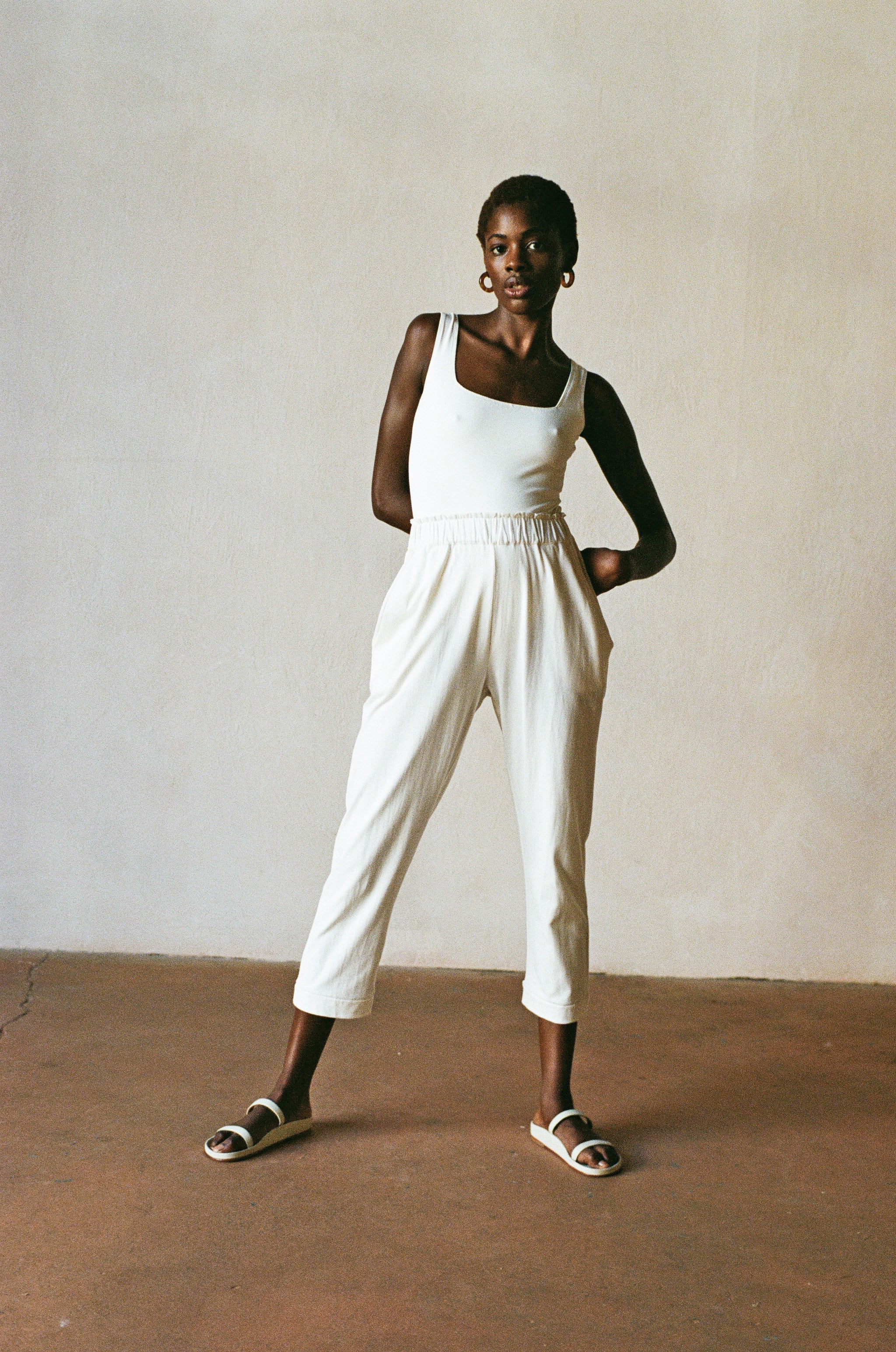 SWEATPANT | bone | organic + earth dyed