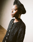 BRUSHED CARDI | noir