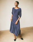 OLIVE DRESS | dotted navy | WAREHOUSE SALE