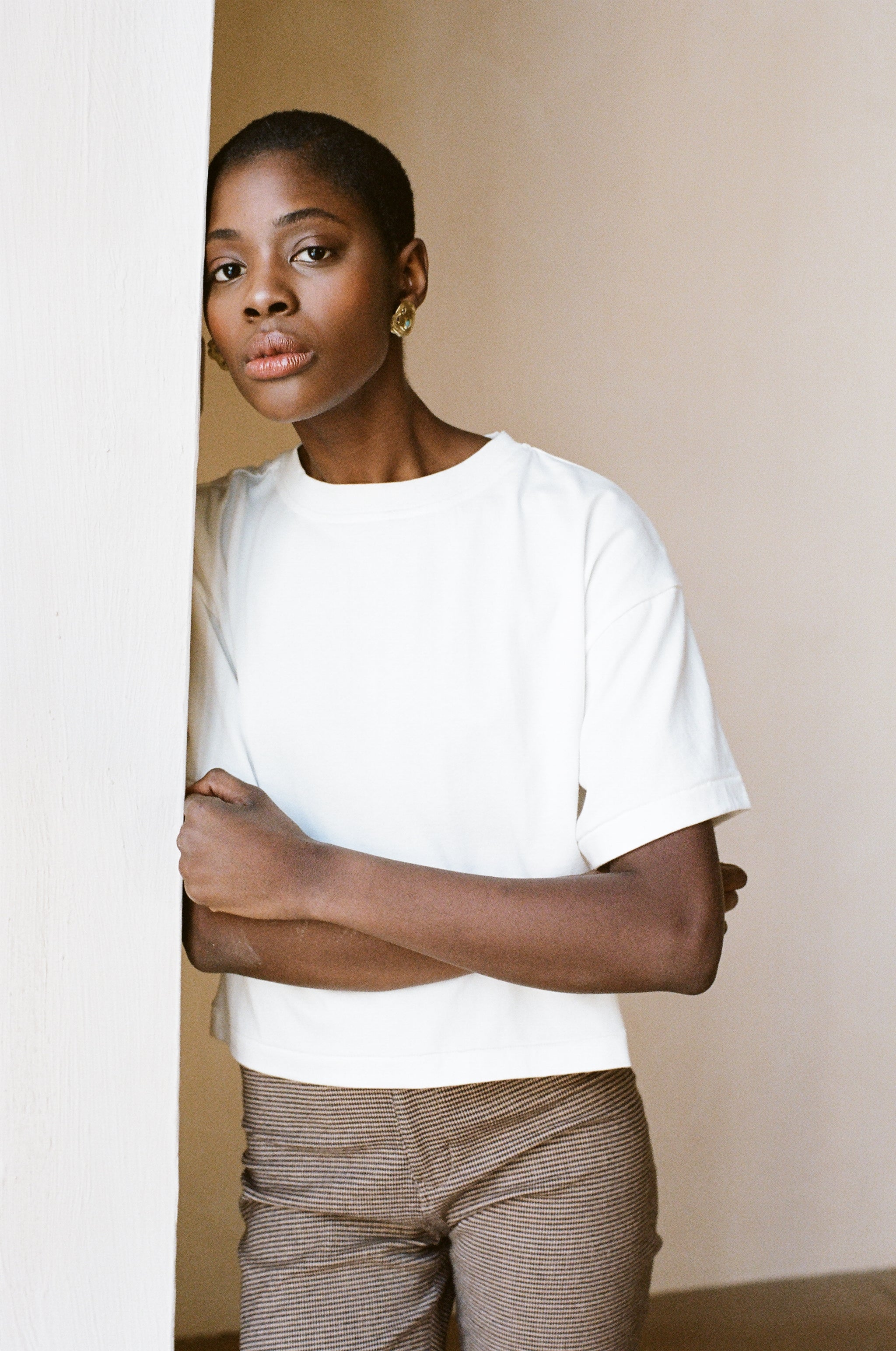 THE TEE | bone | organic + earth dyed