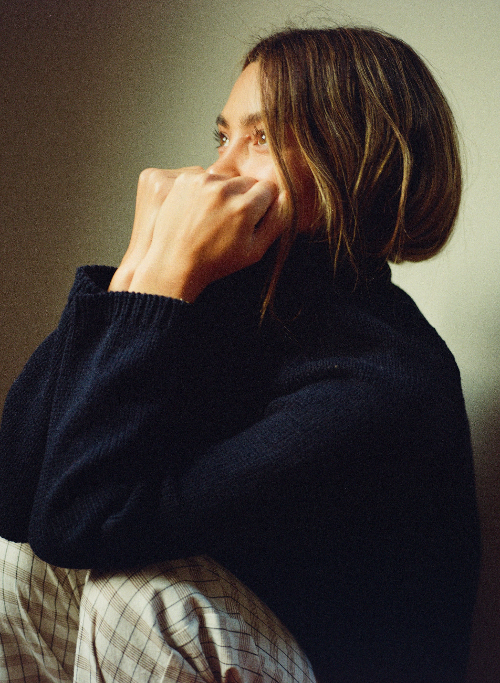 CHUNKY OVERSIZED JUMPER | navy | organic
