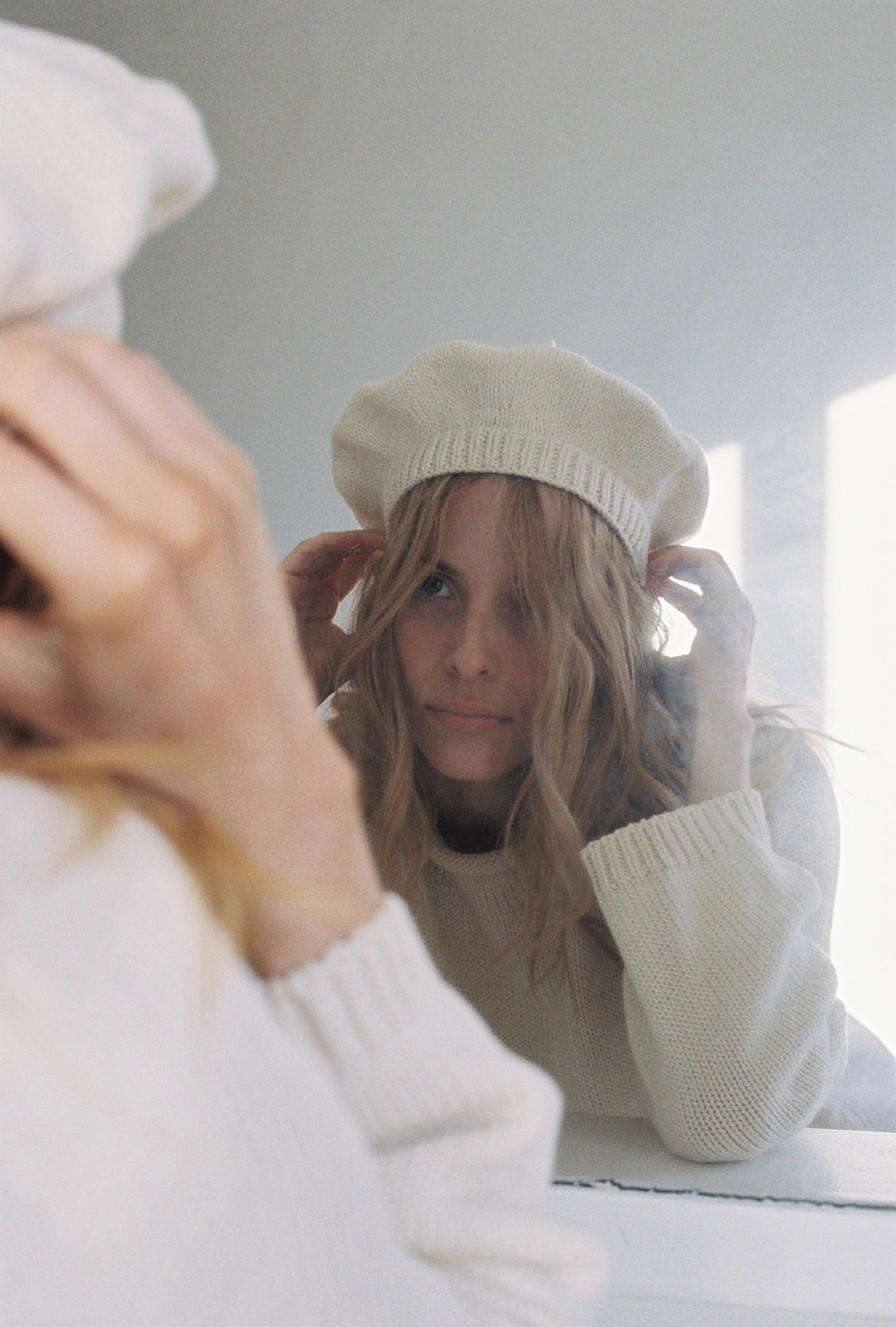 COTTON BERET | ecru – Maria Stanley
