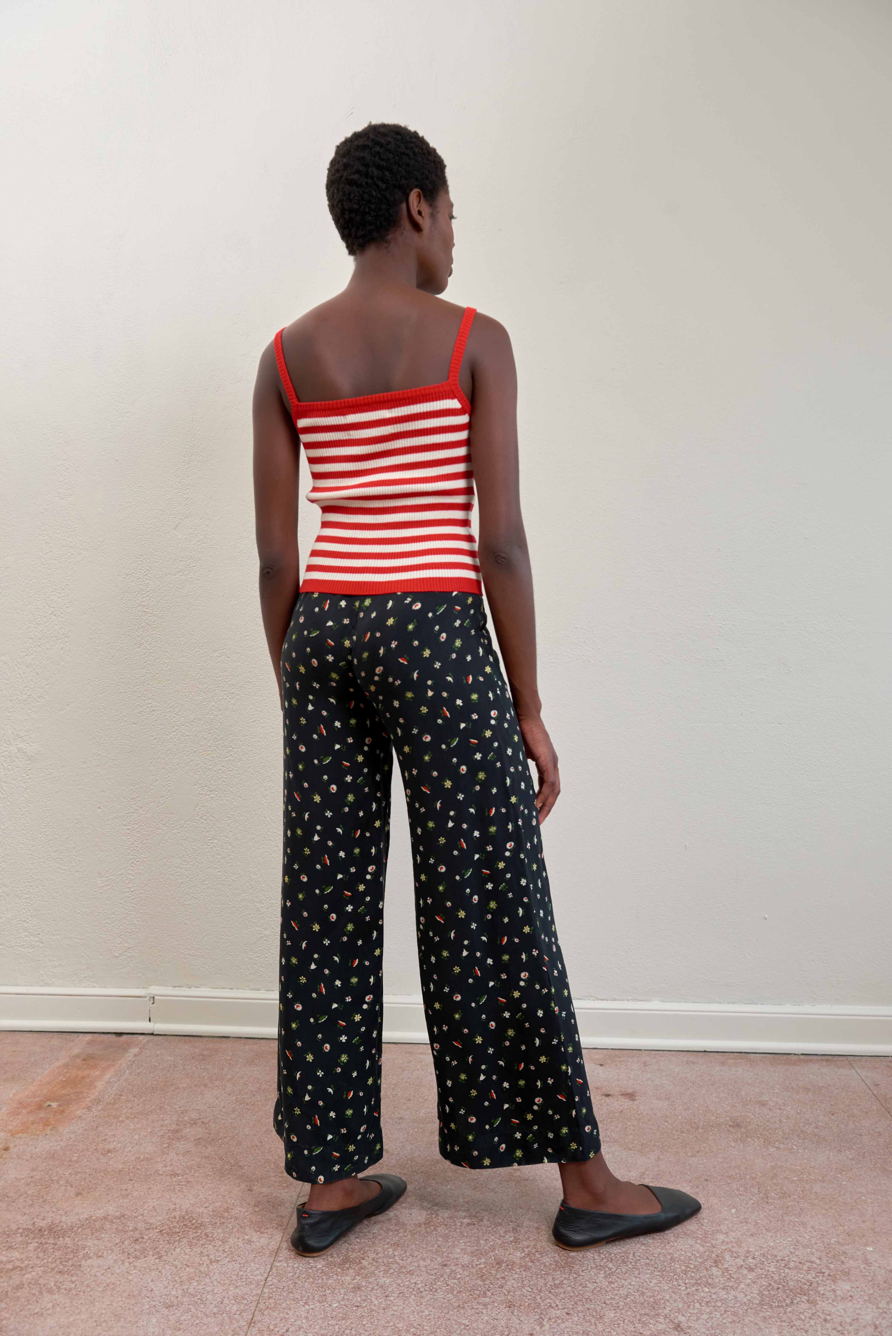 ANU RIBBED TANK | piquillo stripe | organic