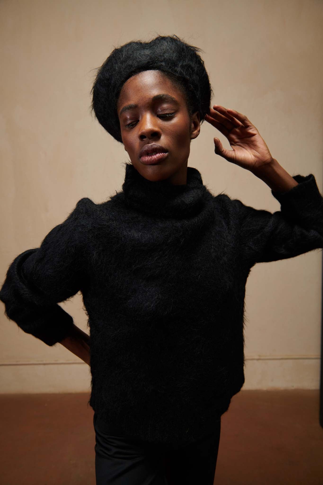 BRUSHED BERET | noir