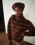 BRUSHED BERET | plaid