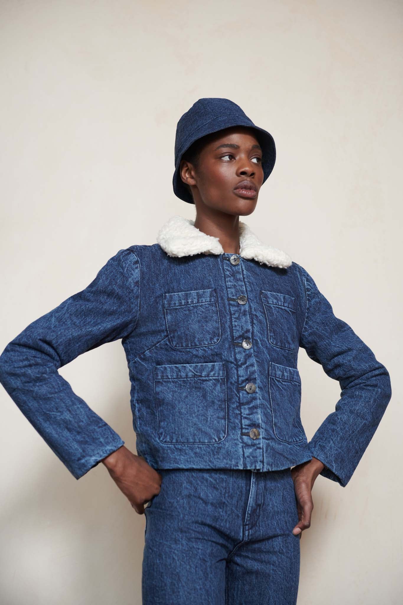 MILO JACKET | denim | organic + earth dyed – Maria Stanley