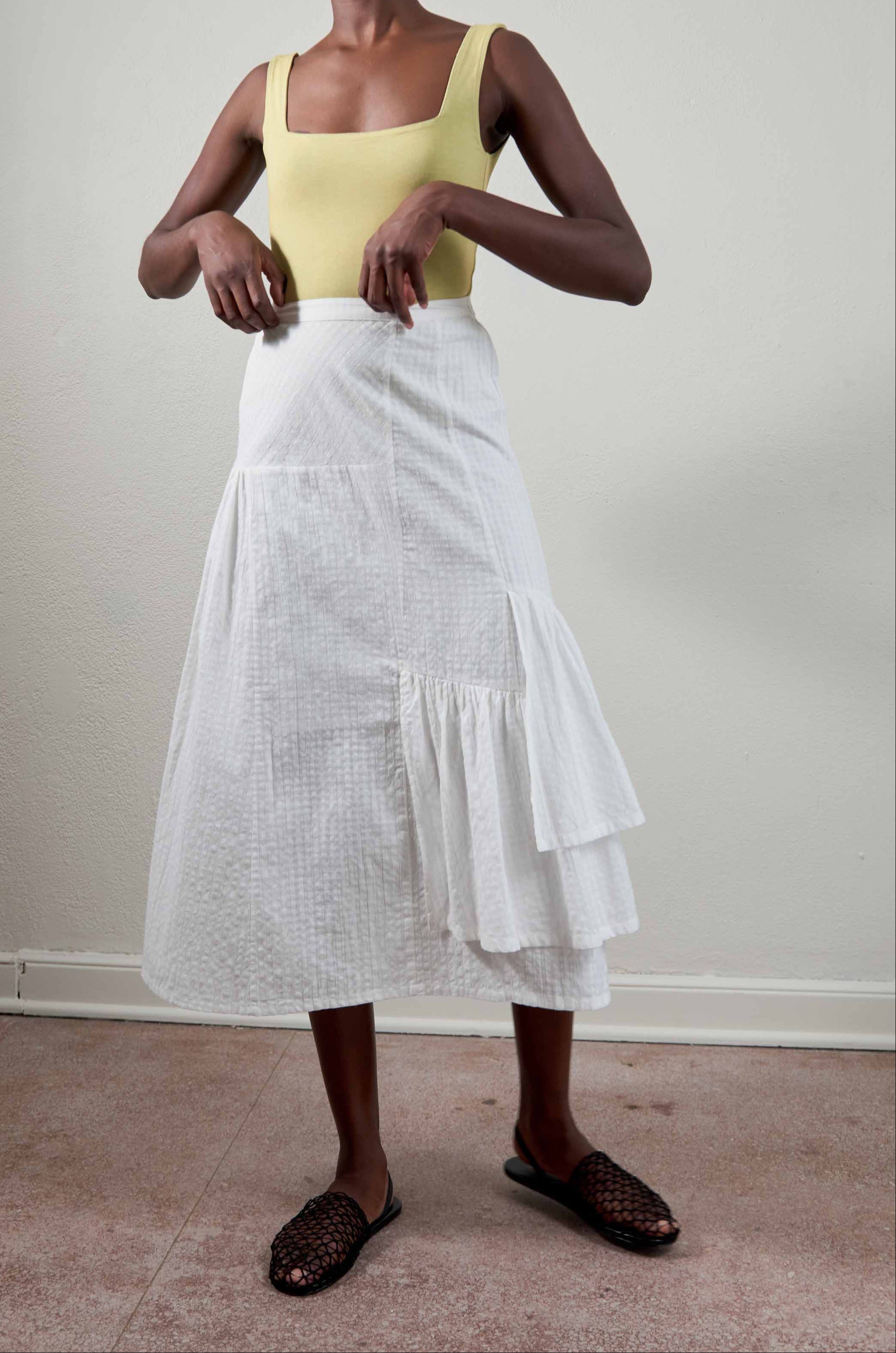 RUIE SKIRT | salt gingham | organic