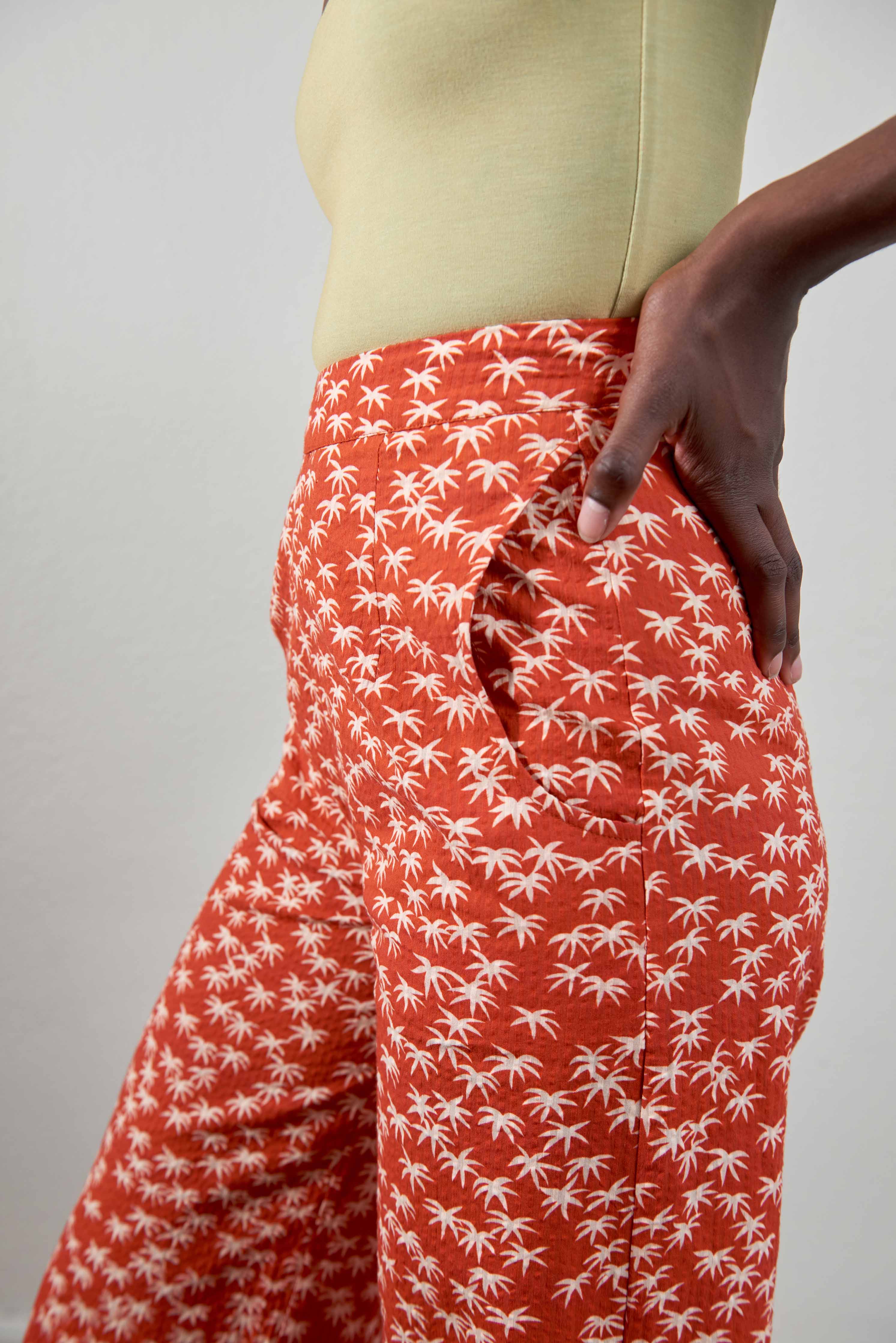 COOK TROUSER | palm | organic