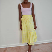 RUIE SKIRT | citron plaid | organic