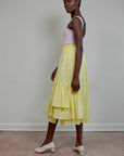 RUIE SKIRT | citron plaid | organic
