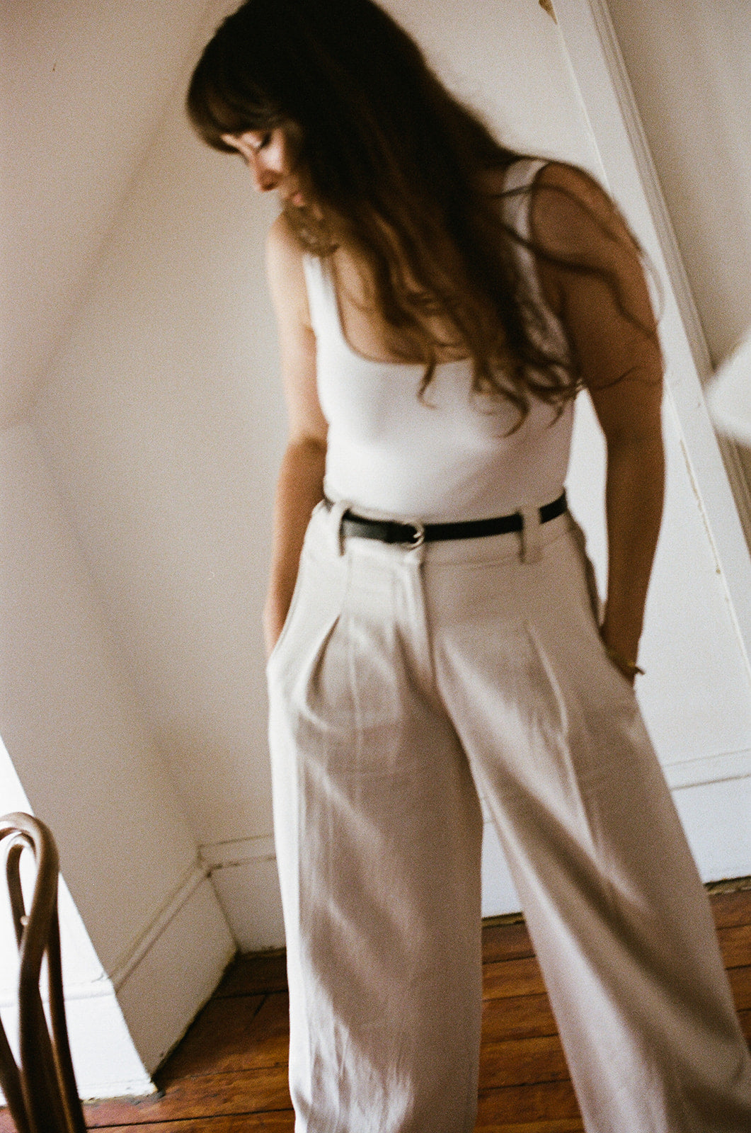 SLOANE TROUSER | bone denim | organic