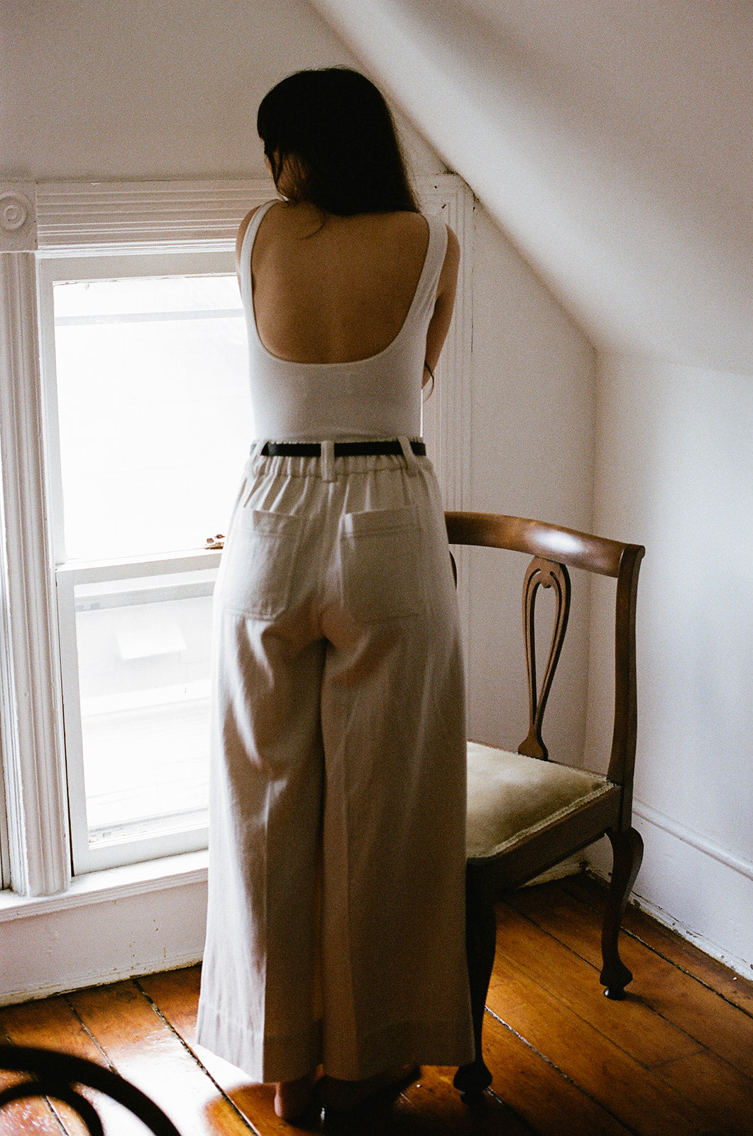 SLOANE TROUSER | bone denim | organic