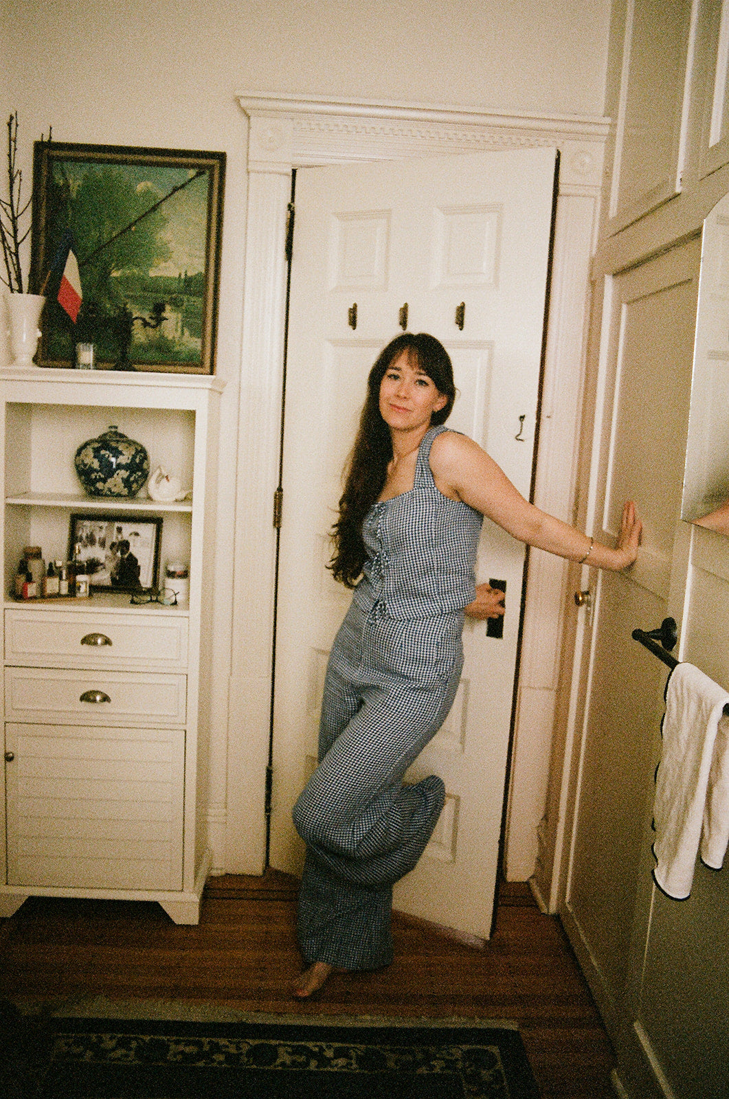 HOSTA TOP | indigo gingham | organic + earth dyed