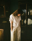 SEBASTIAN TOP | bone denim | organic + undyed