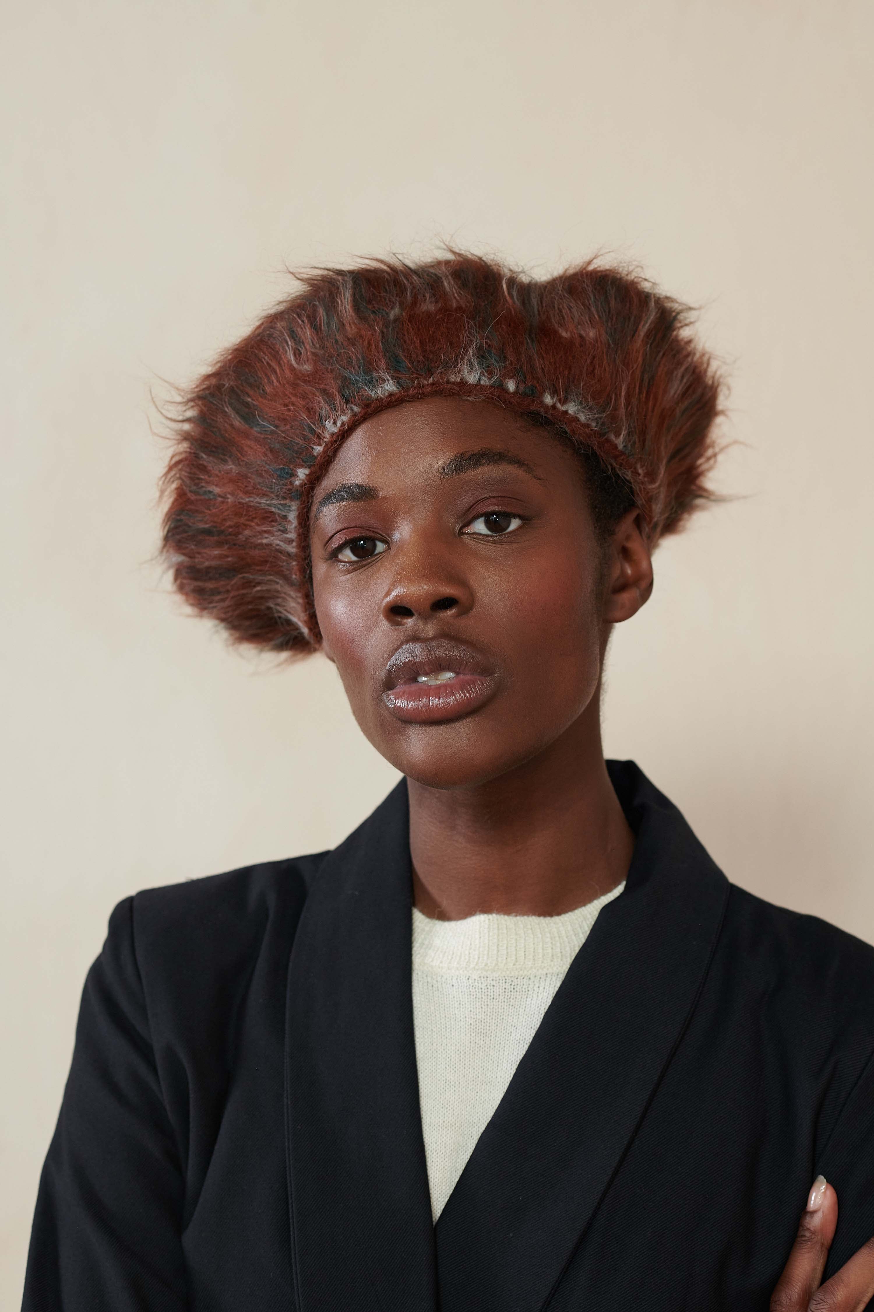 BRUSHED BERET | plaid
