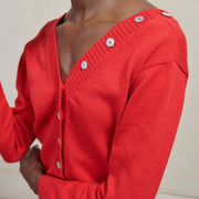 BUTTON CARDI | piquillo | organic