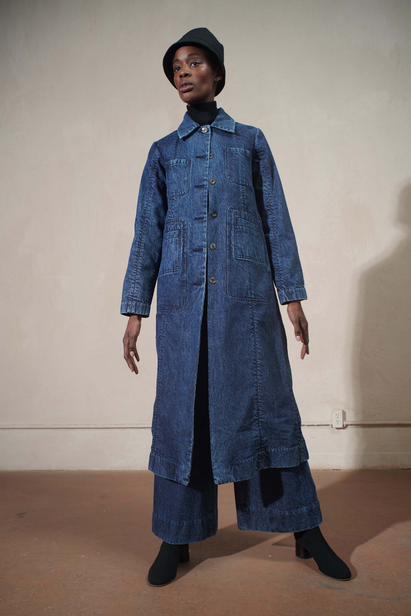 CONRAD CAR COAT | denim | organic + earth dyed