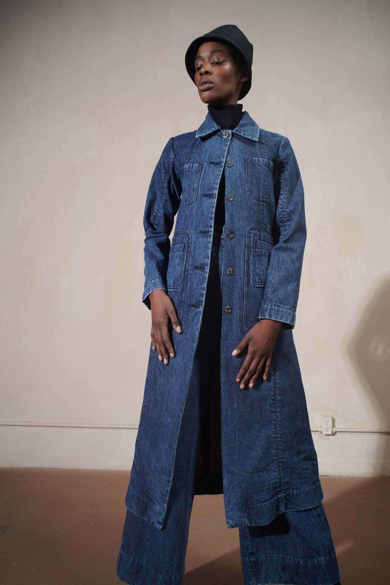 CONRAD CAR COAT | denim | organic + earth dyed