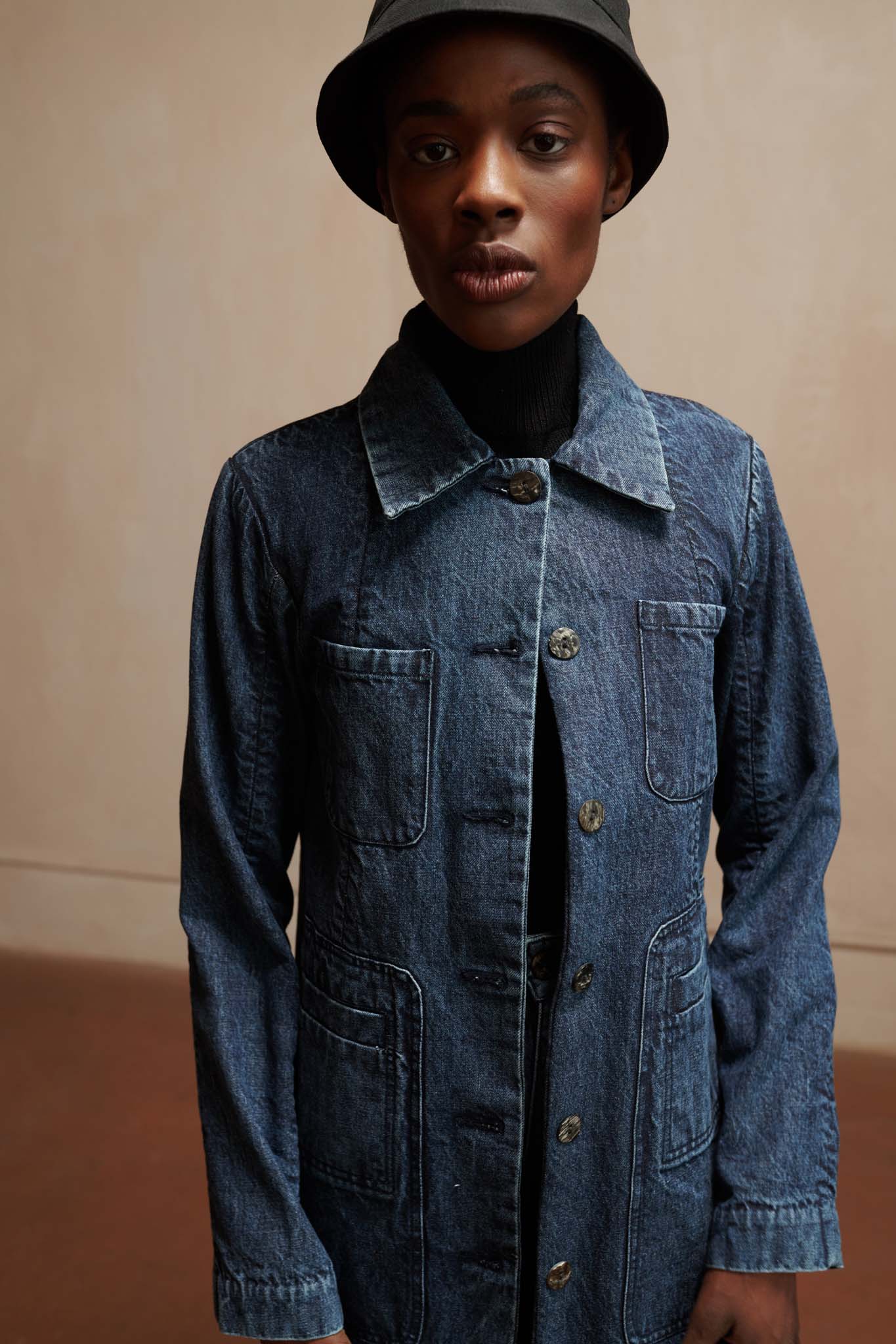 CONRAD CAR COAT | denim | organic + earth dyed