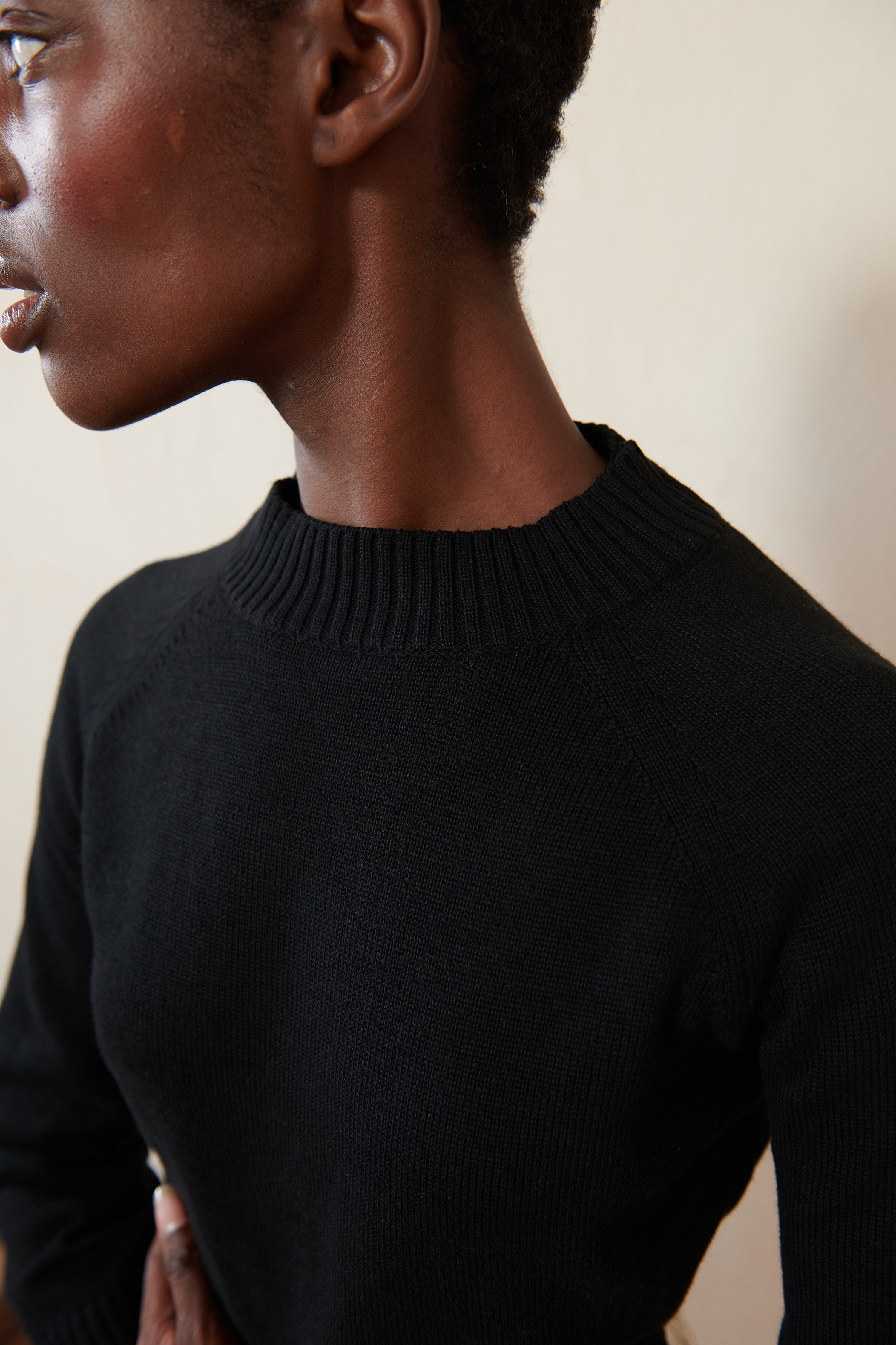 COTTON RYAN PULLOVER | noir | organic