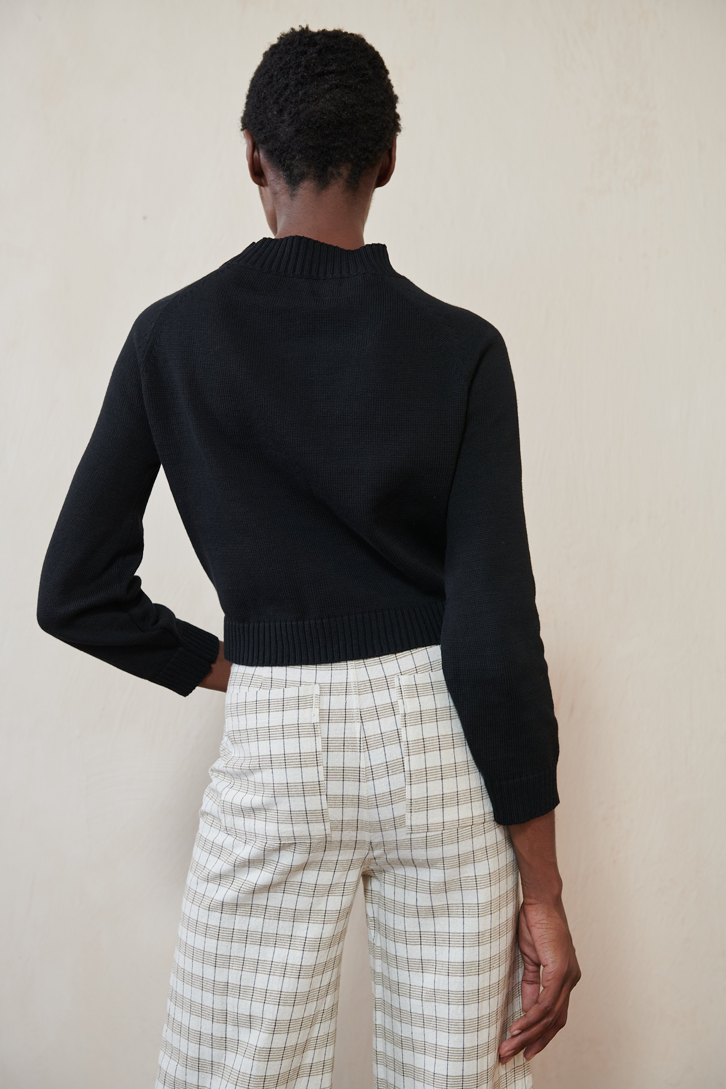 COTTON RYAN PULLOVER | noir | organic