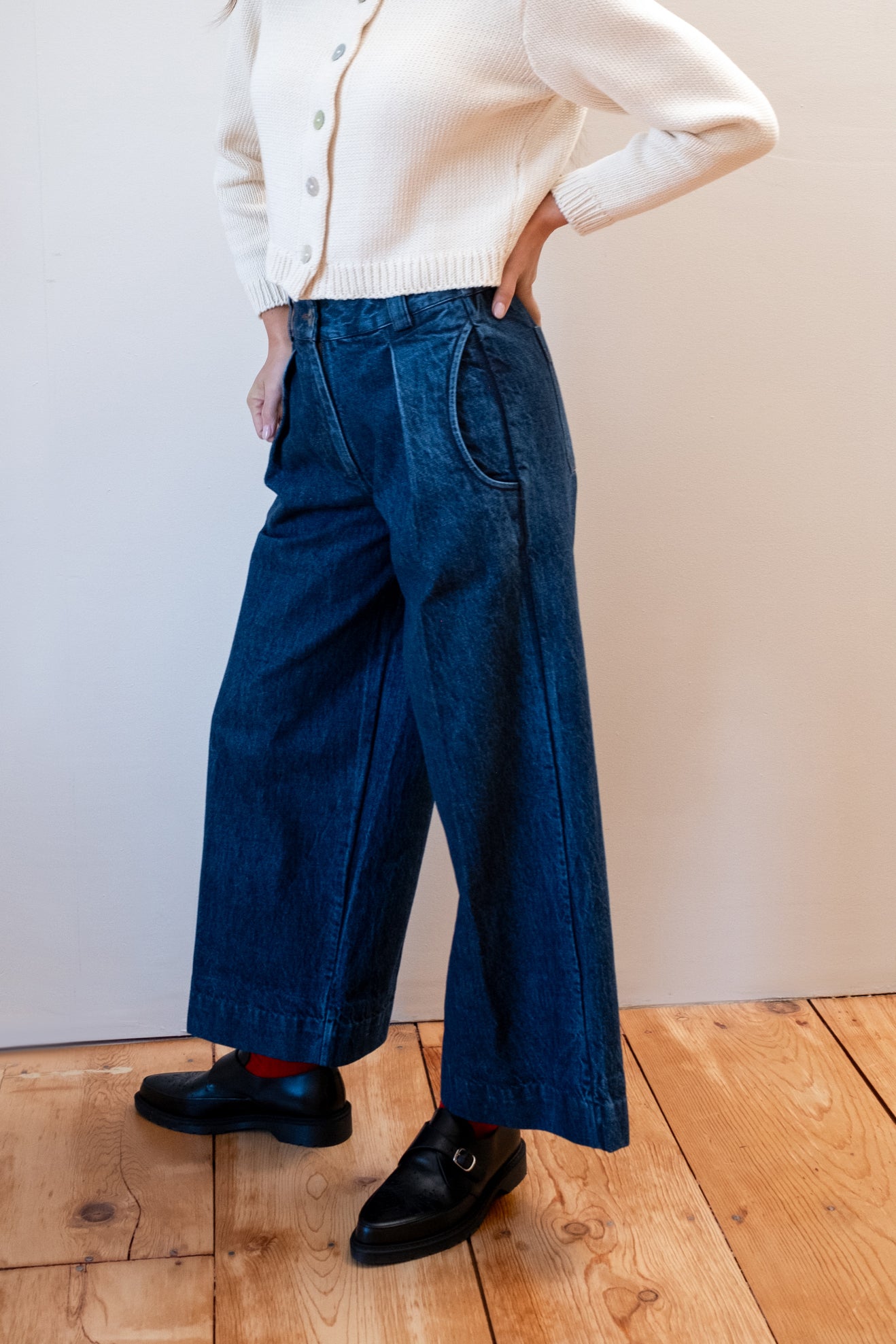 SLOANE TROUSER | indigo denim | organic