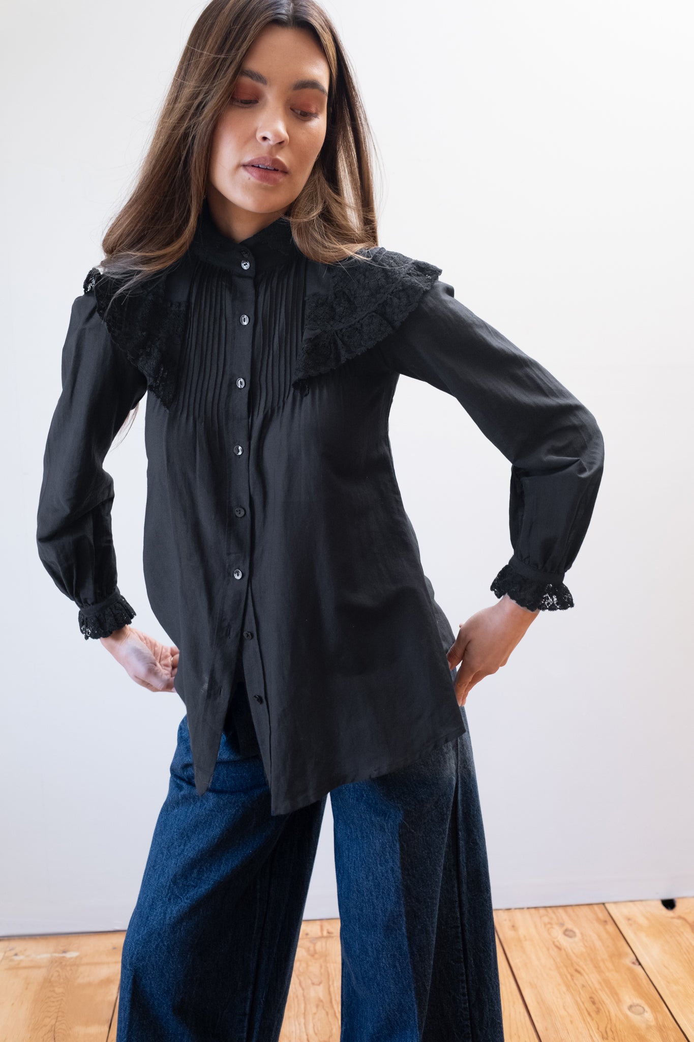 MAYA BLOUSE | noir | organic