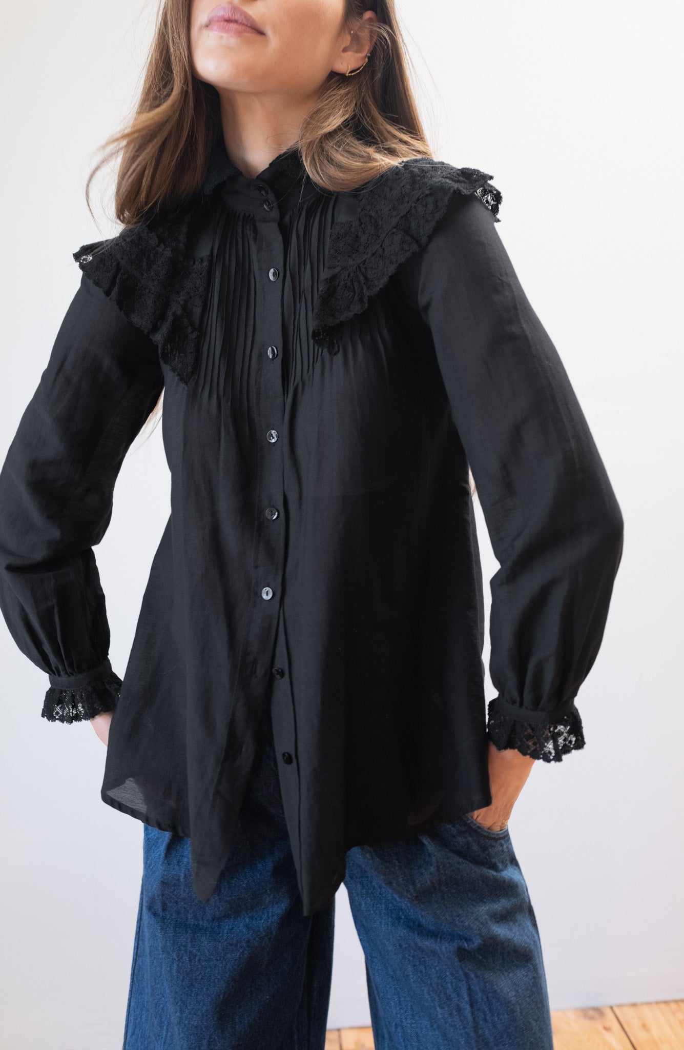 MAYA BLOUSE | noir | organic