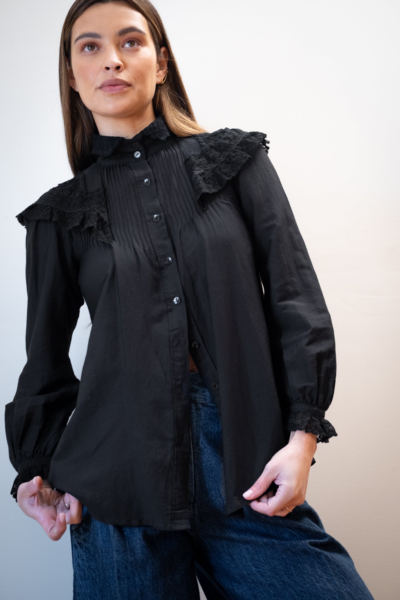 MAYA BLOUSE | noir | organic