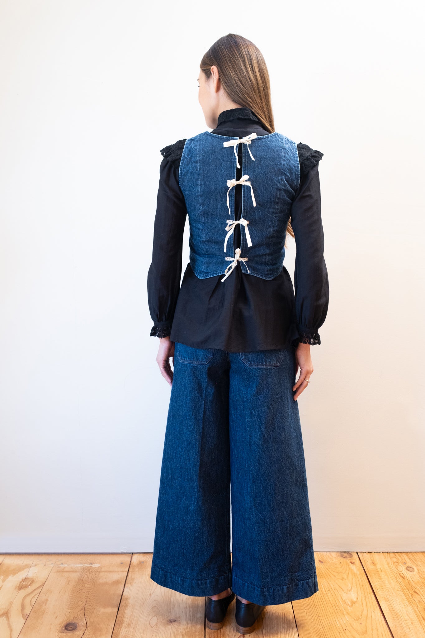 FARRA VEST | denim | organic + earth dyed