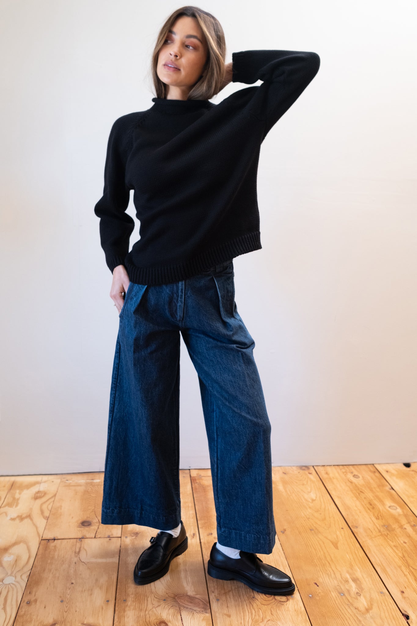 CHUNKY OVERSIZED JUMPER | noir
