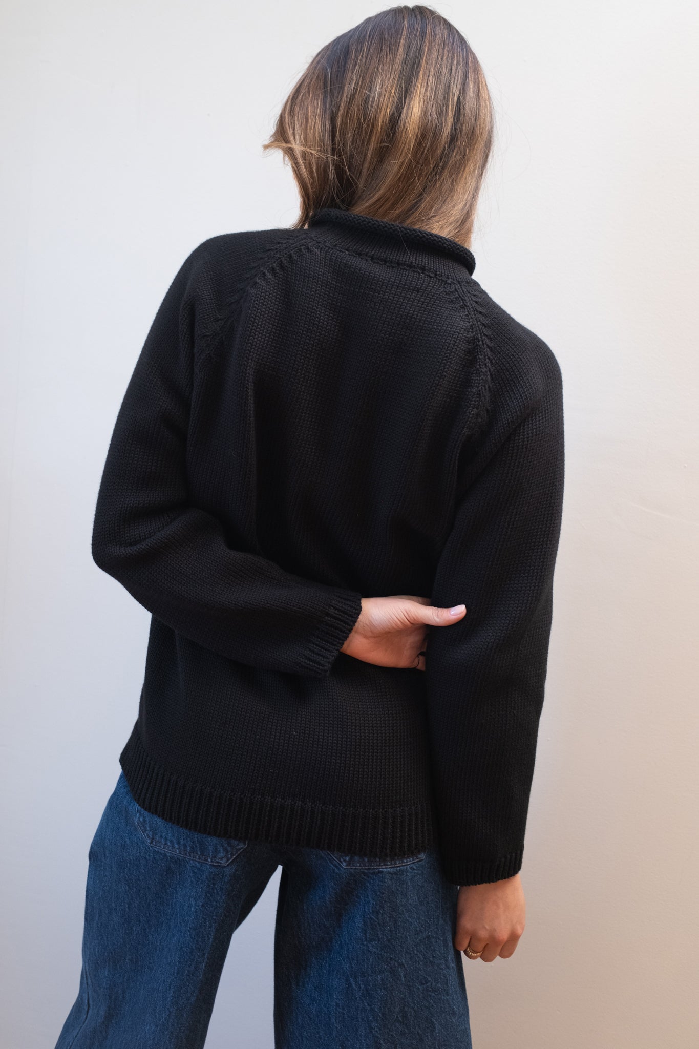 CHUNKY OVERSIZED JUMPER | noir