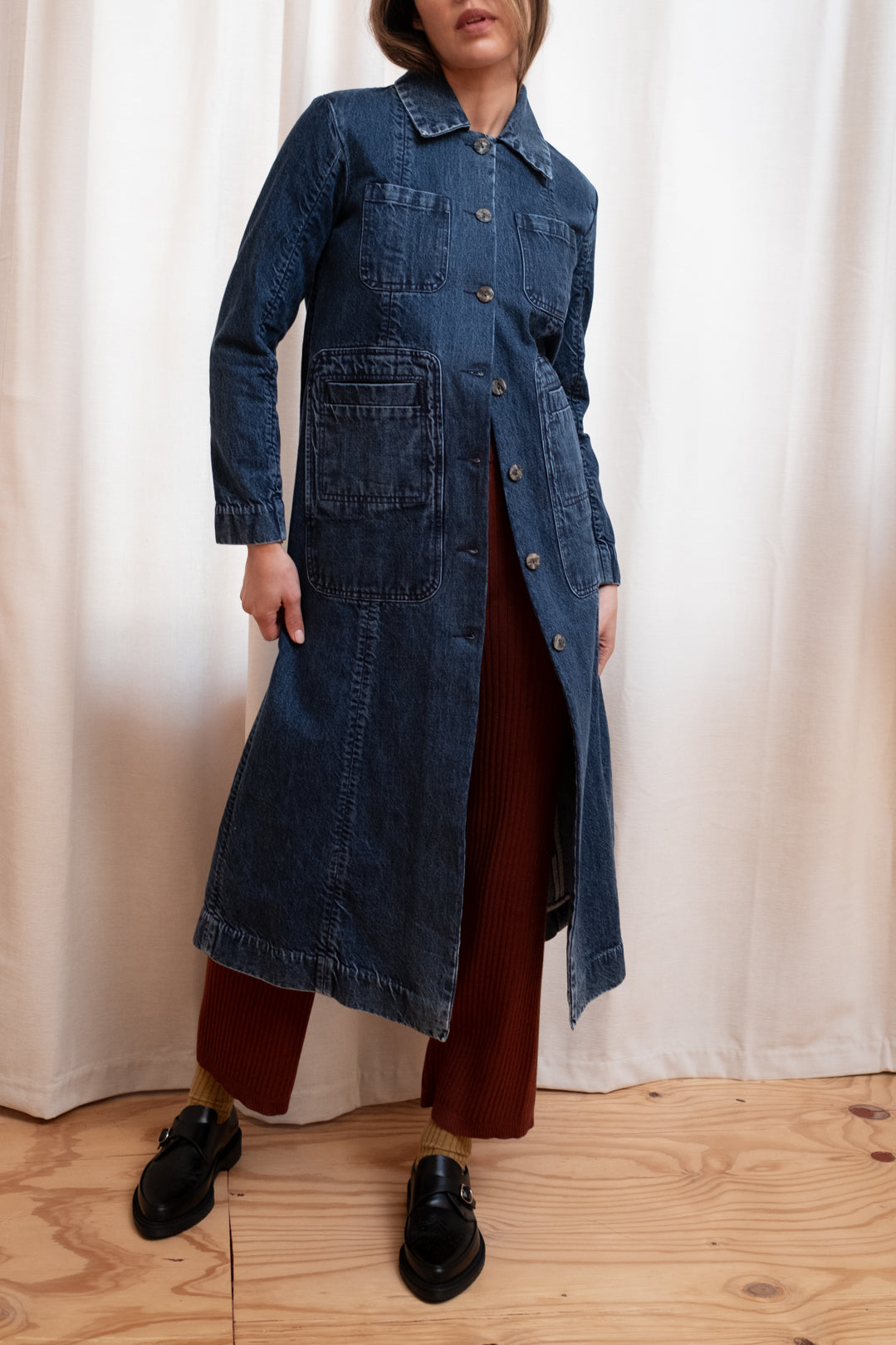 CONRAD CAR COAT | denim | organic + earth dyed – Maria Stanley