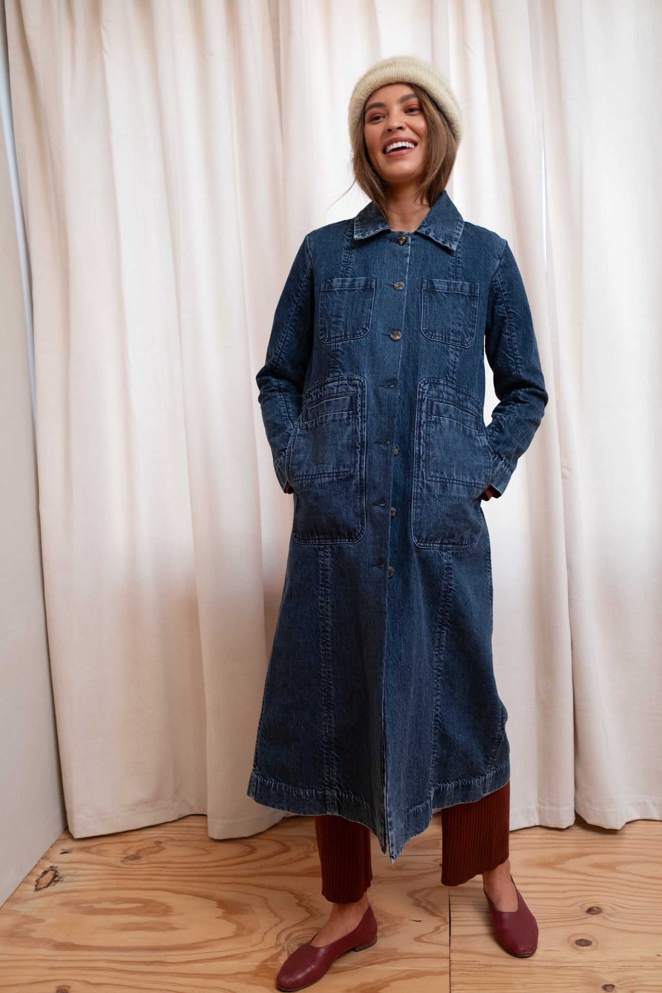 CONRAD CAR COAT | denim | organic + earth dyed