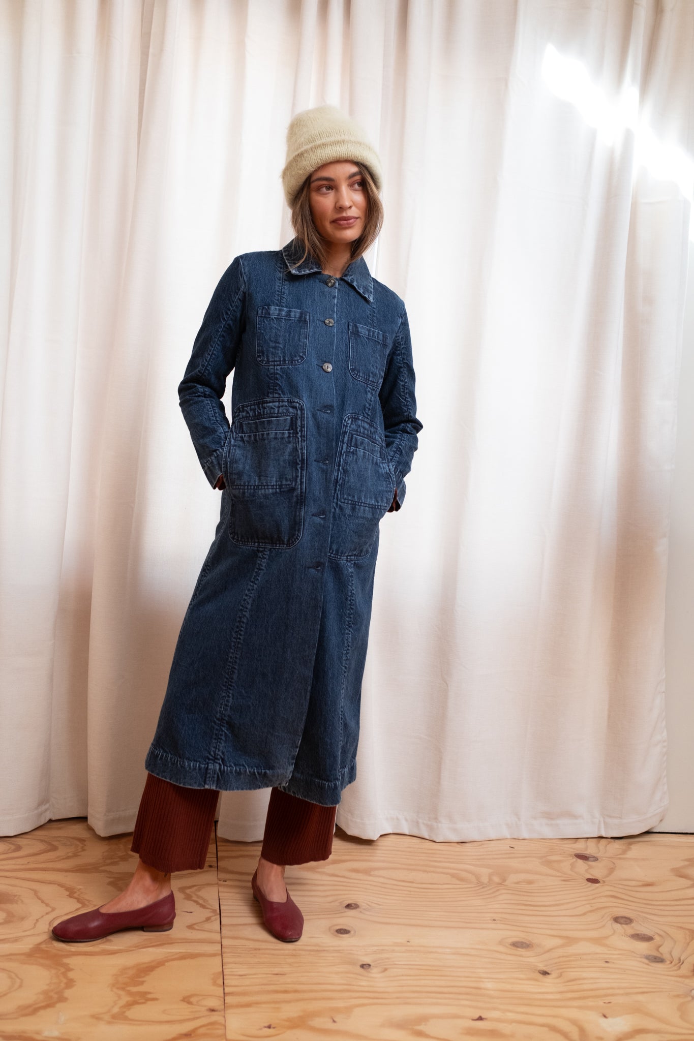 CONRAD CAR COAT | denim | organic + earth dyed