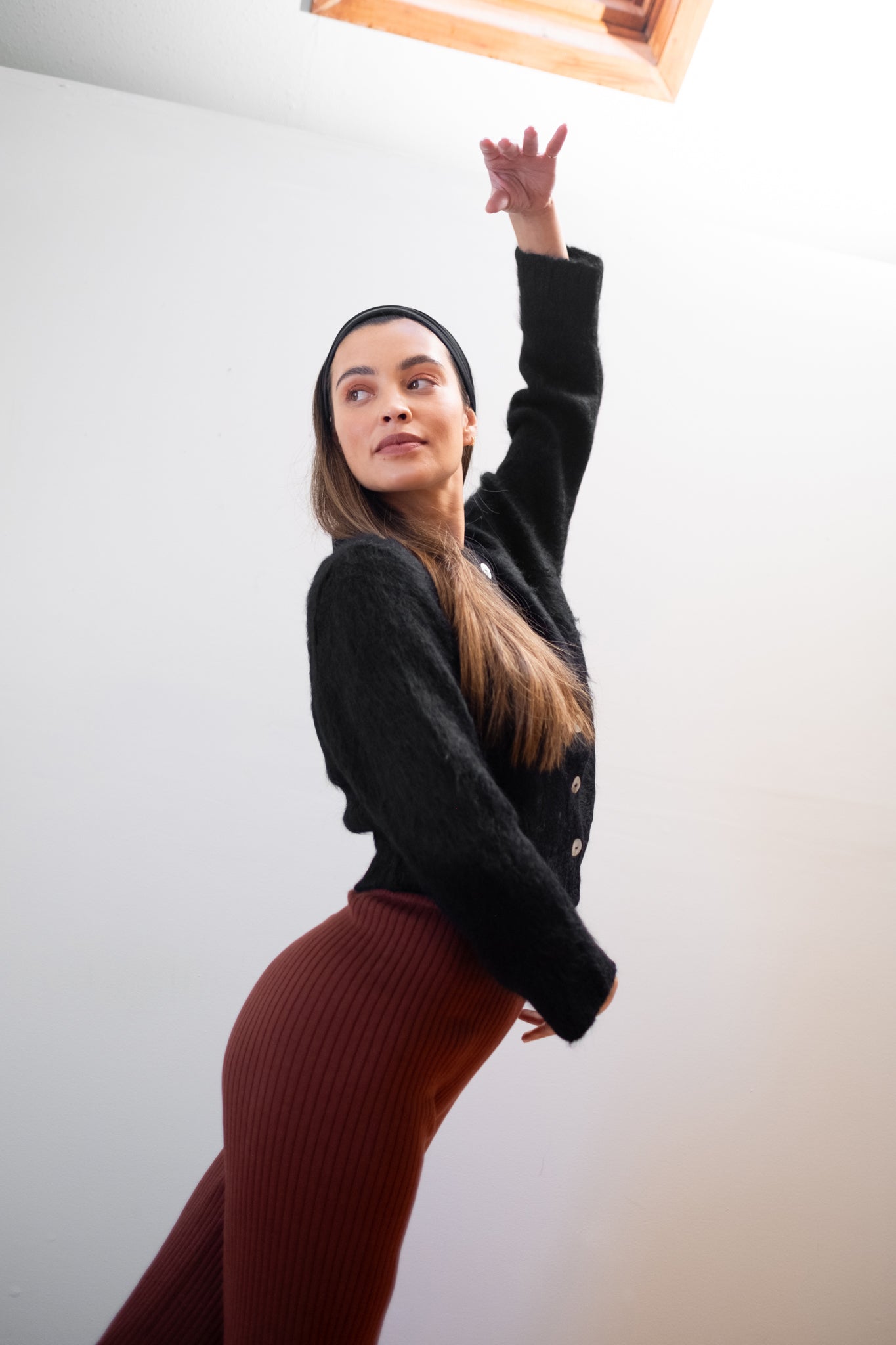 BRUSHED CARDI | noir