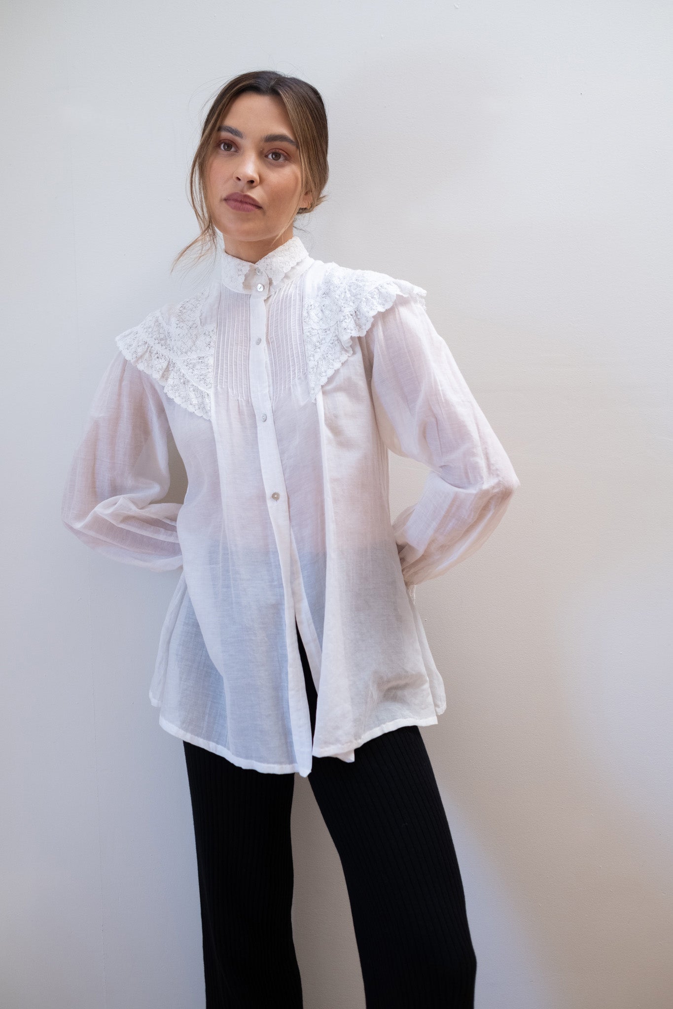 MAYA BLOUSE | bone | organic