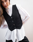 FARRA VEST | noir | organic