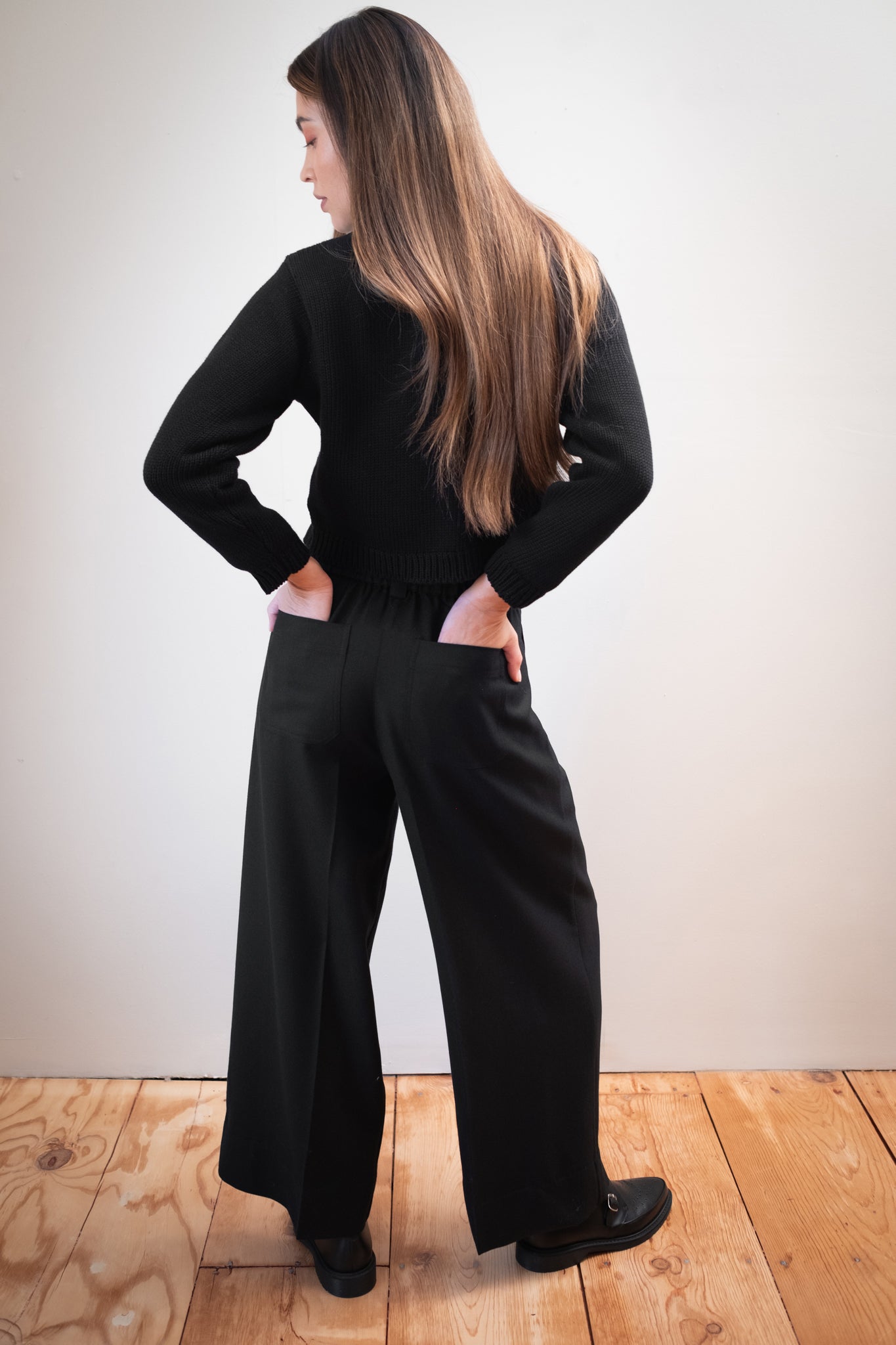 CHUNKY COTTON CARDI | noir