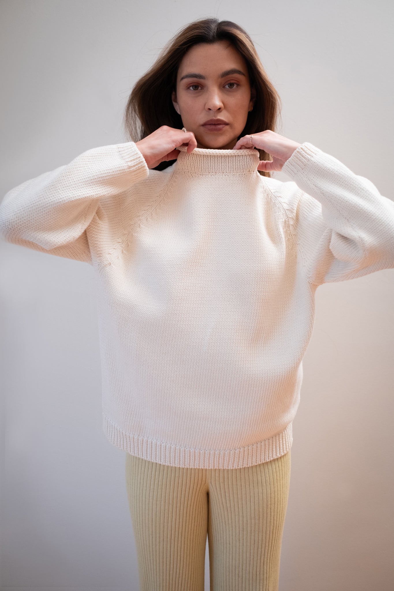 CHUNKY OVERSIZED JUMPER | ecru