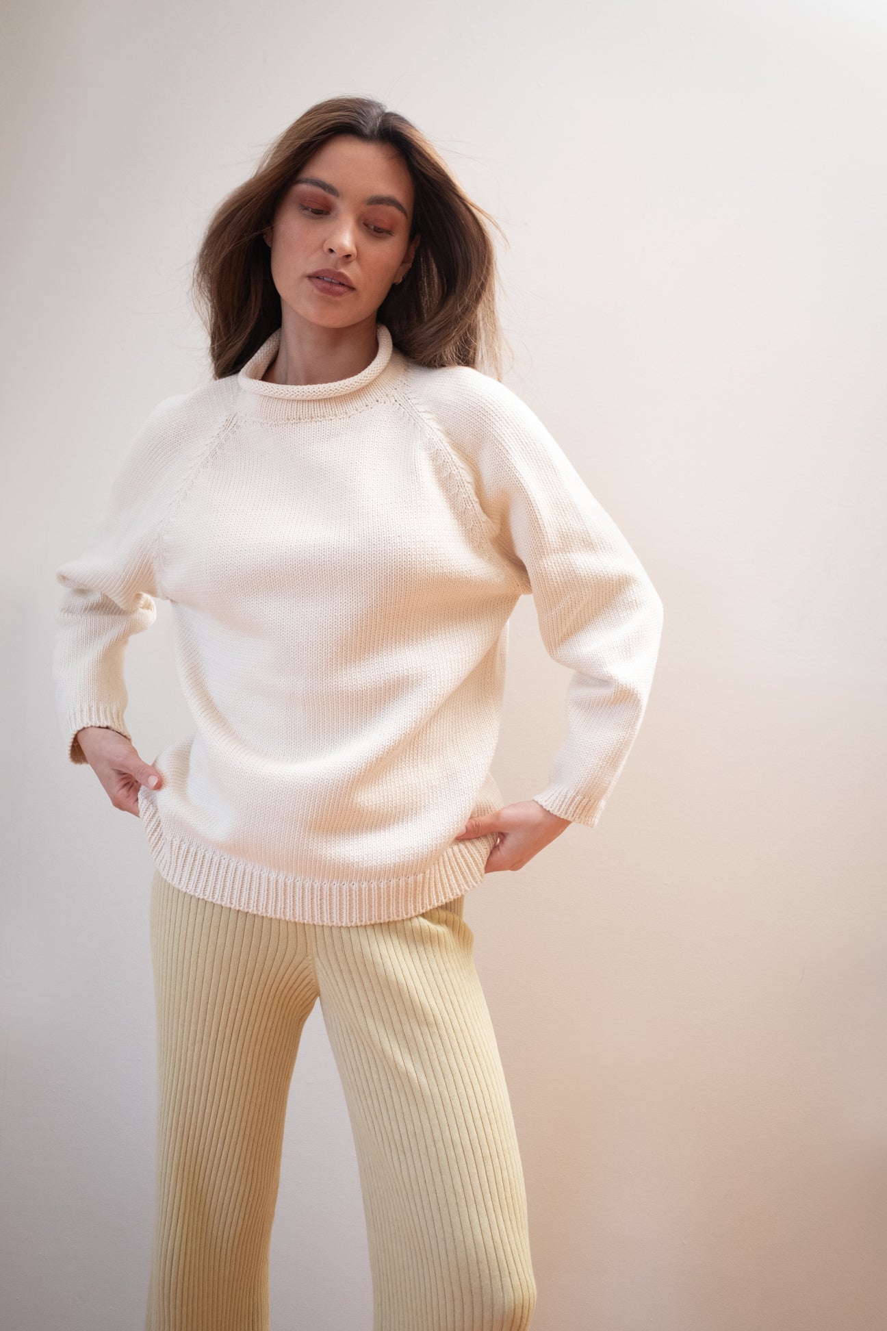 CHUNKY OVERSIZED JUMPER | ecru