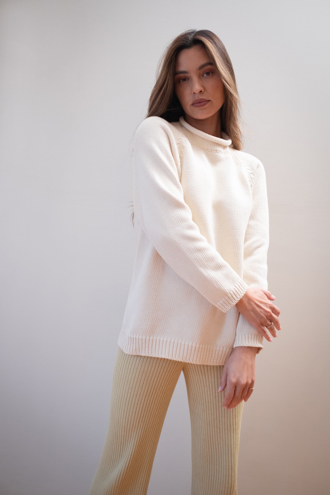 CHUNKY OVERSIZED JUMPER | ecru