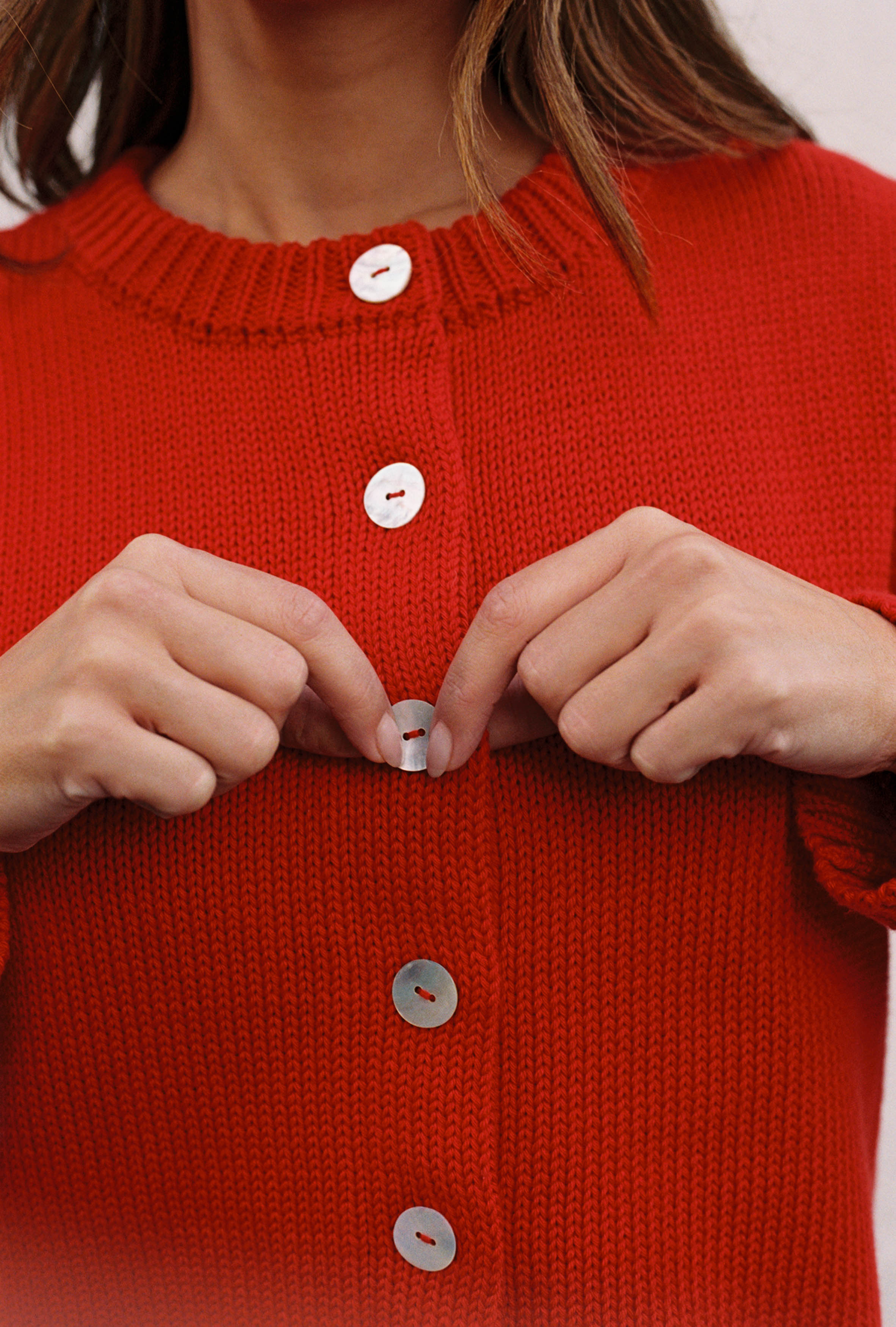 CHUNKY COTTON CARDI | piquillo