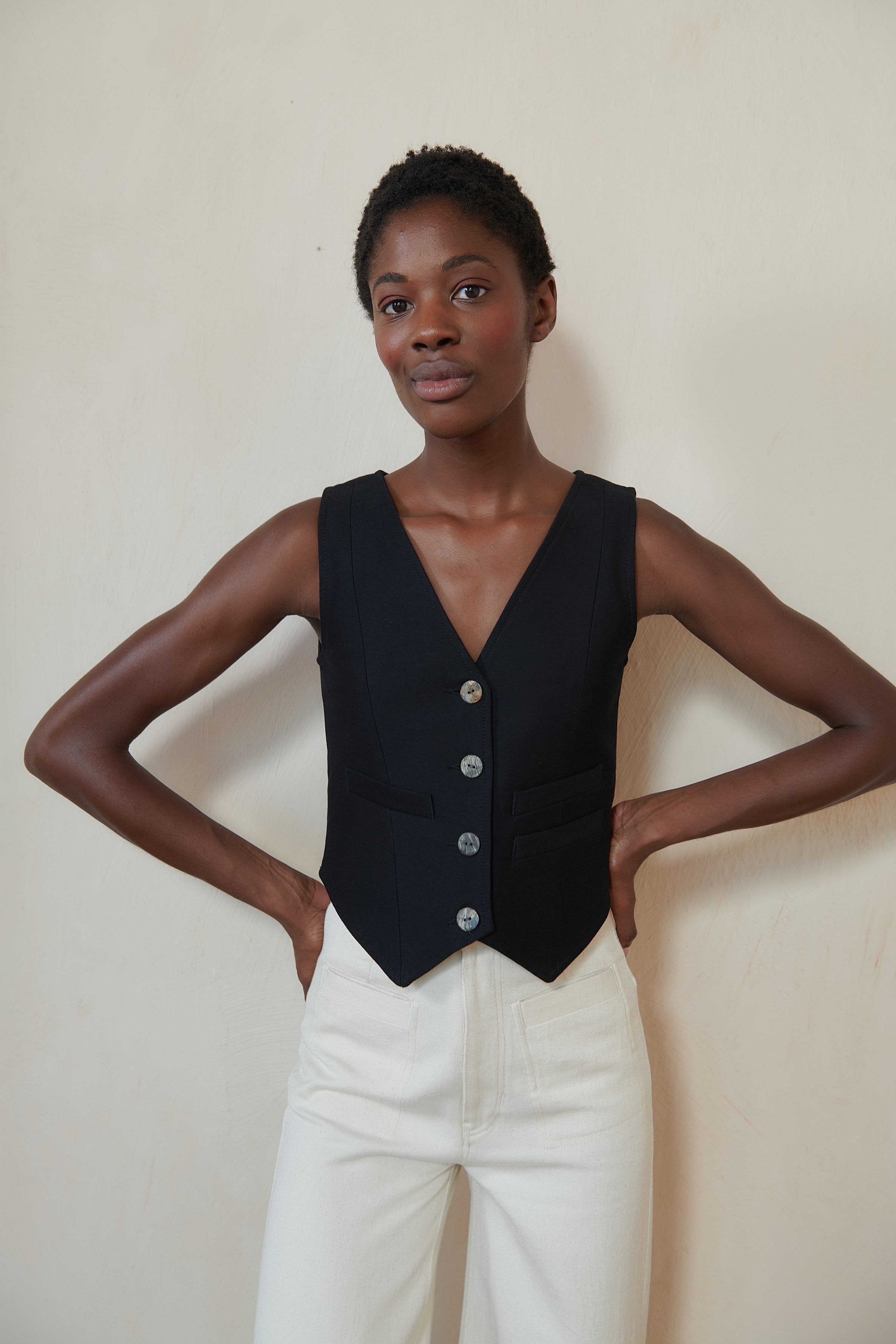 FARRA VEST | noir | organic