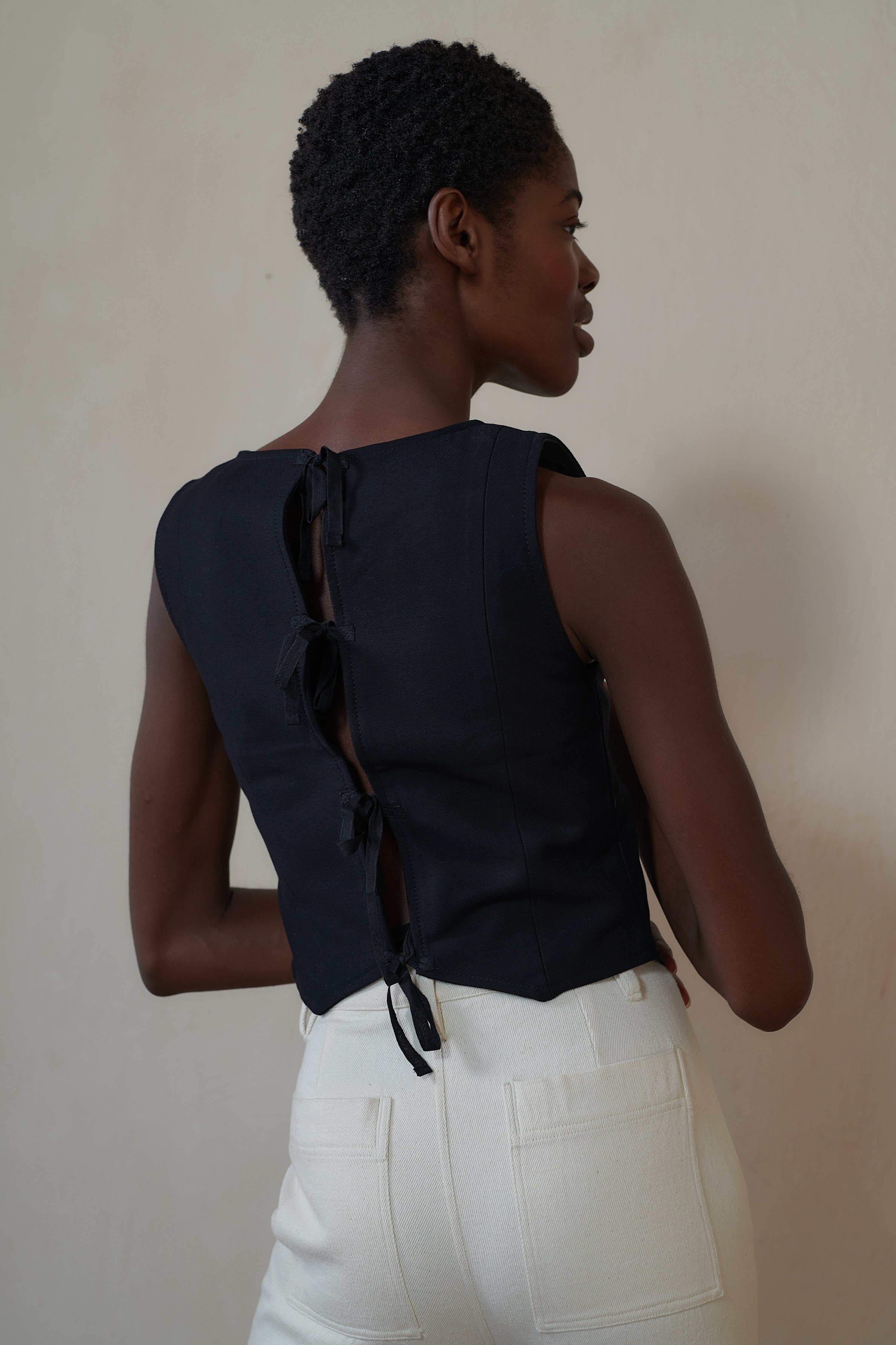 FARRA VEST | noir | organic