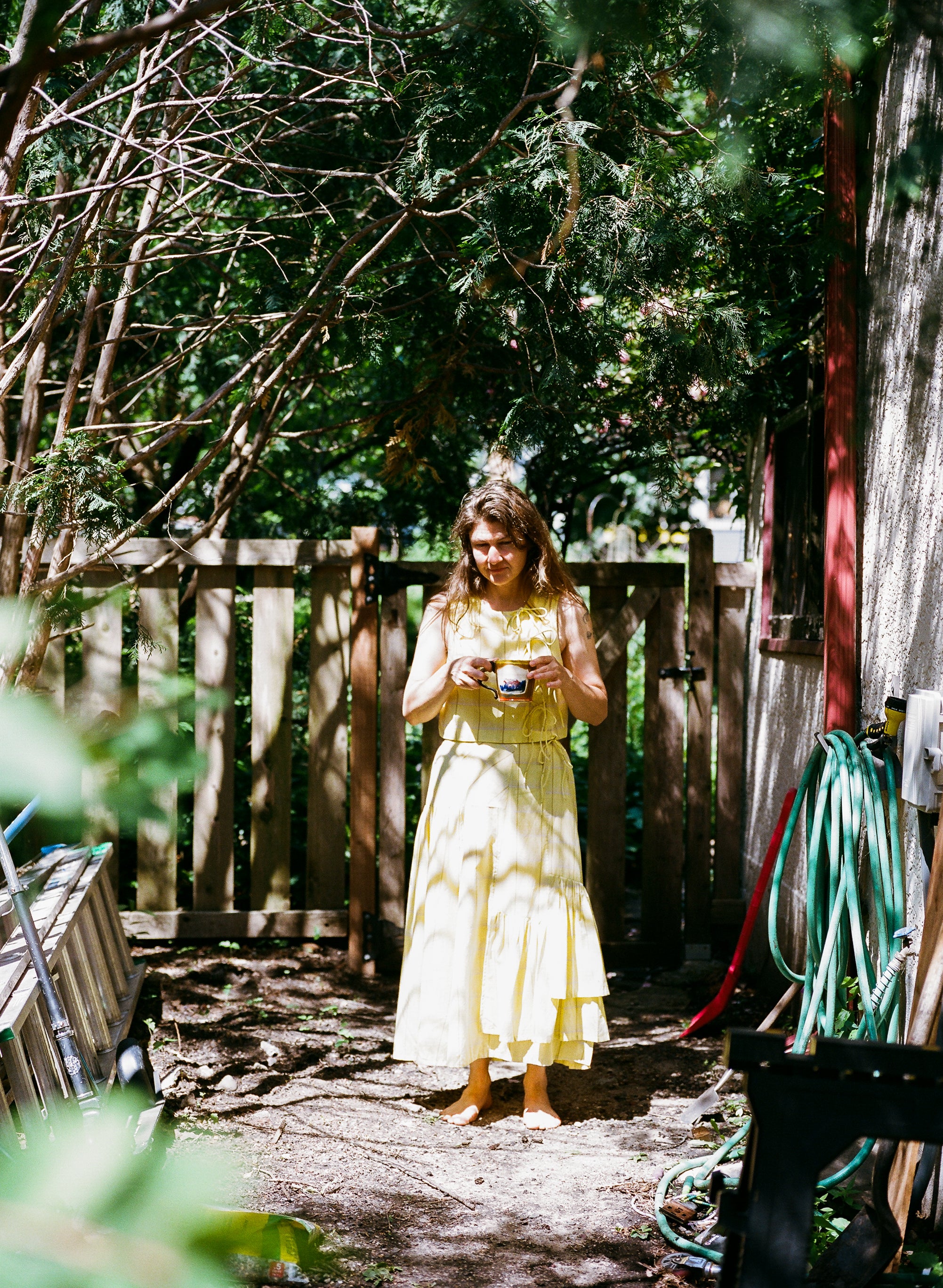 TAHINI TOP | citron plaid | organic