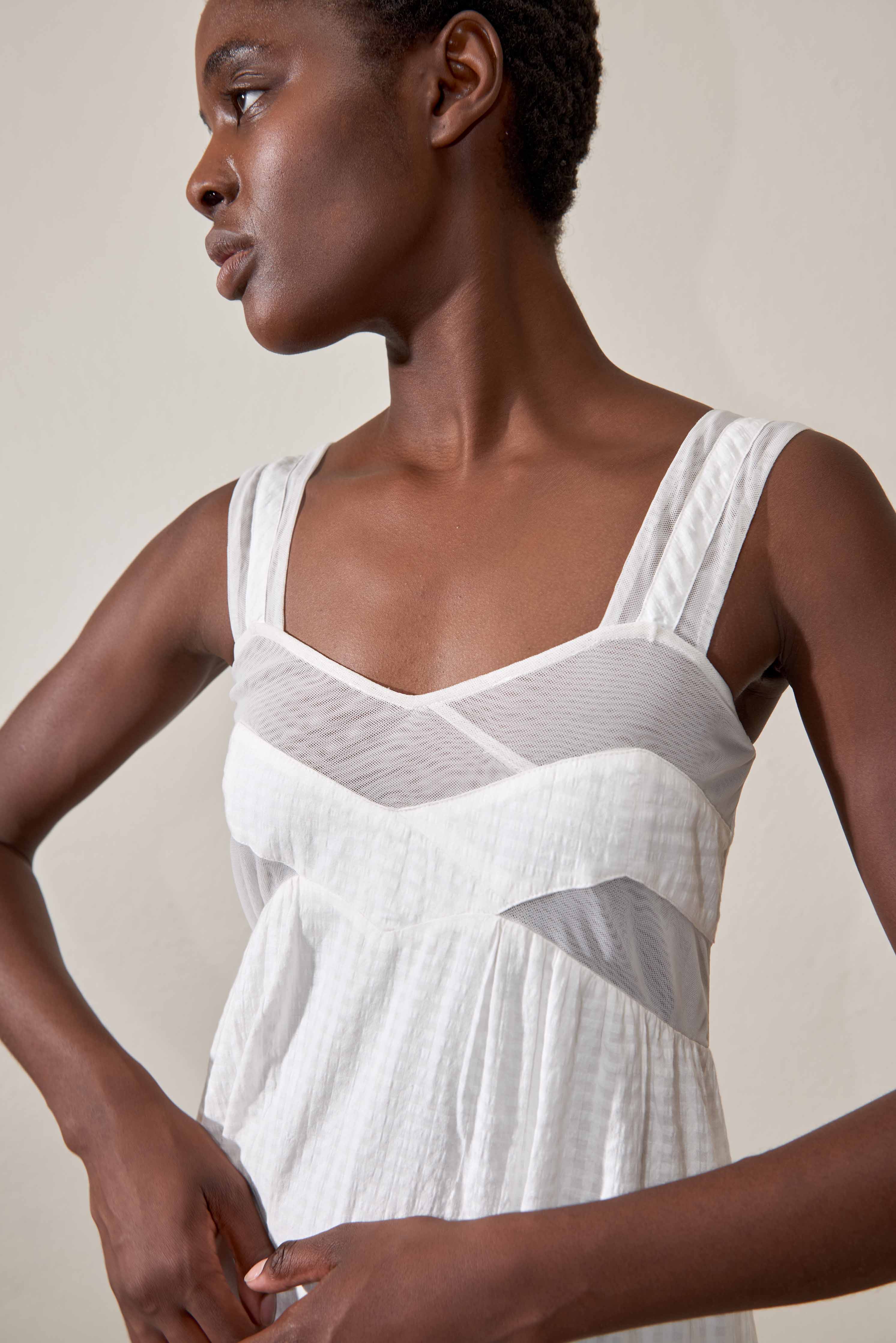 HENRETTA DRESS | salt gingham | organic