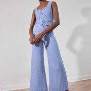 COOK TROUSER | indigo gingham | organic + earth dyed