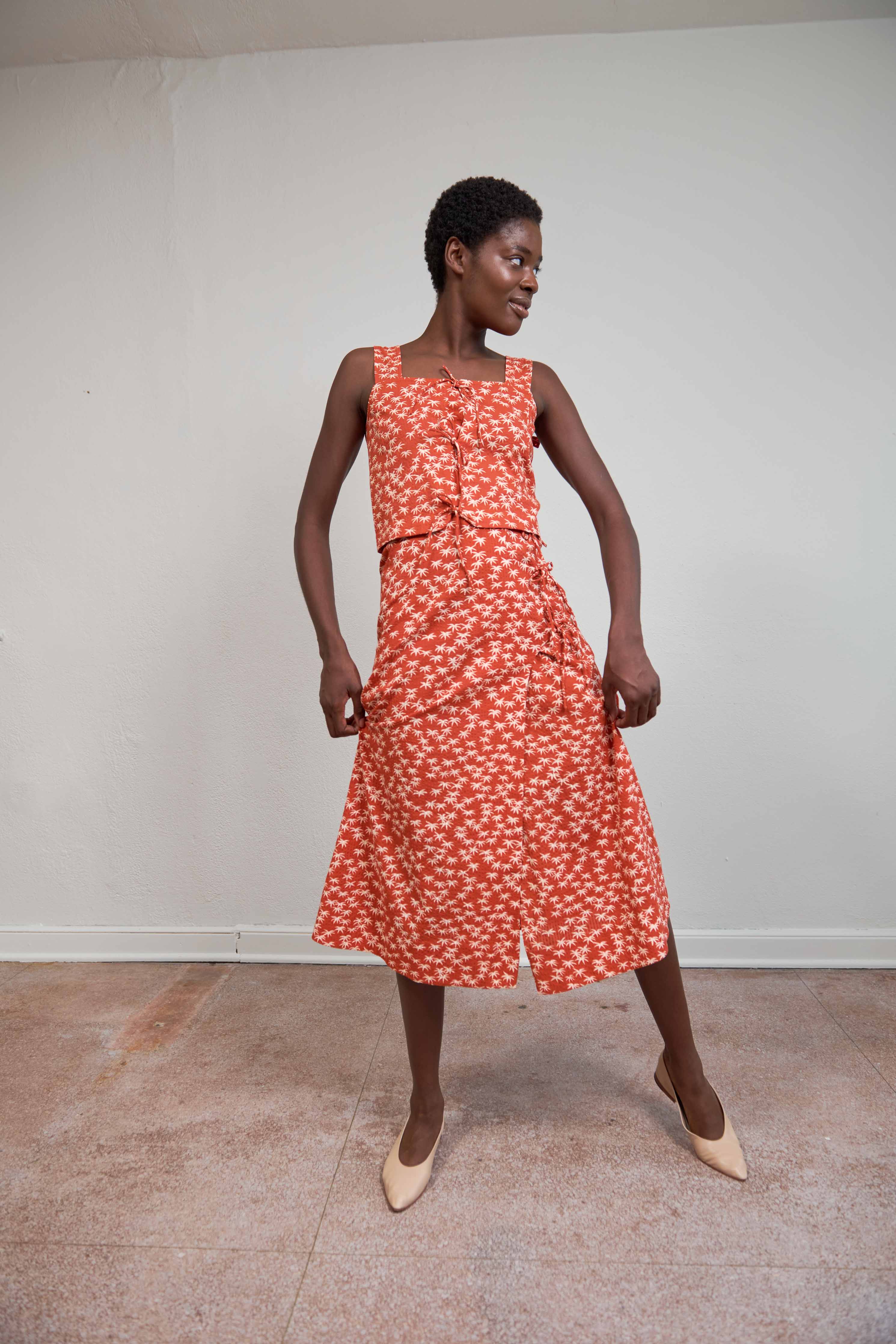 ELDI SKIRT | palm | organic – Maria Stanley