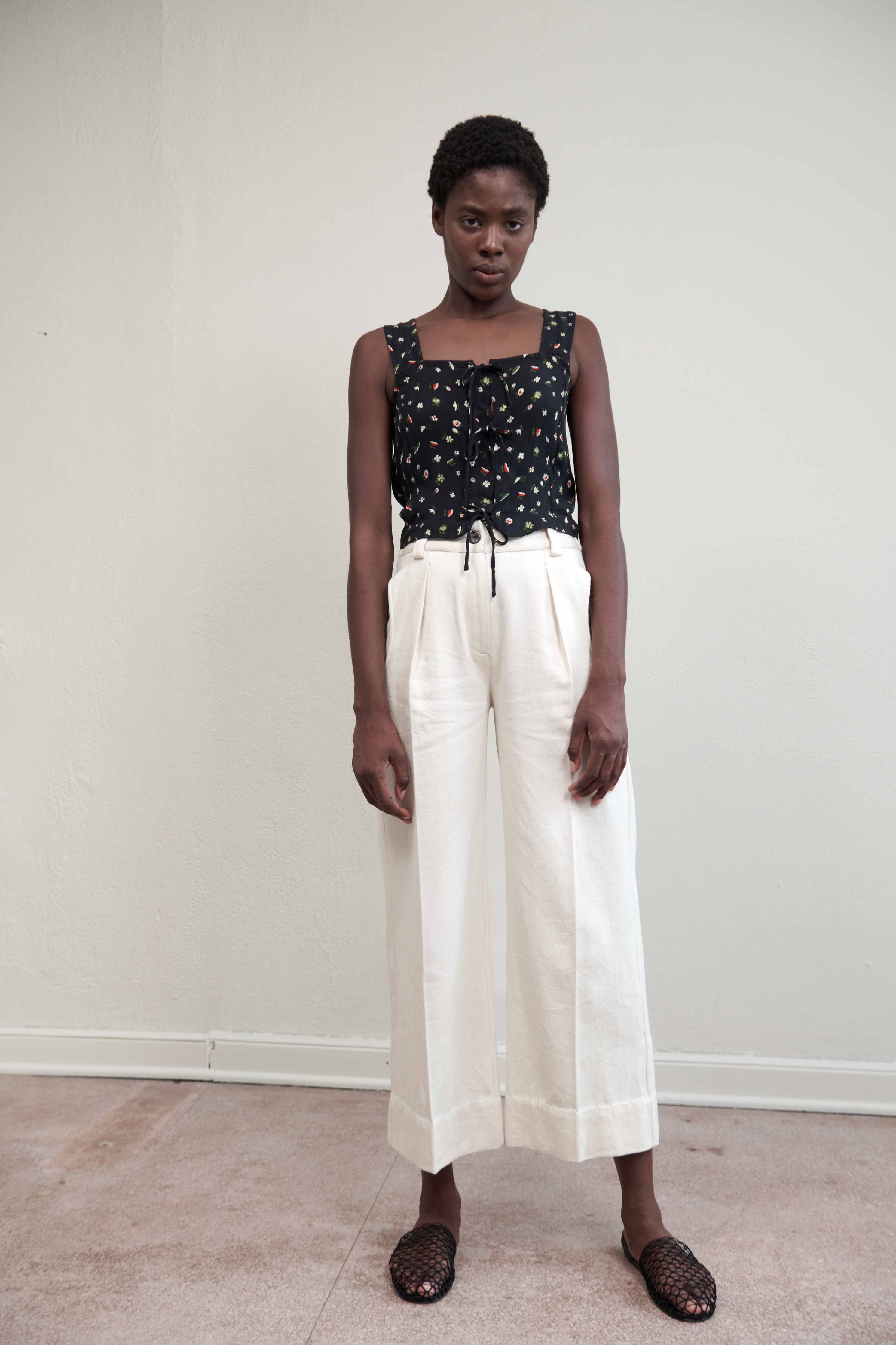 SLOANE TROUSER | bone denim | organic